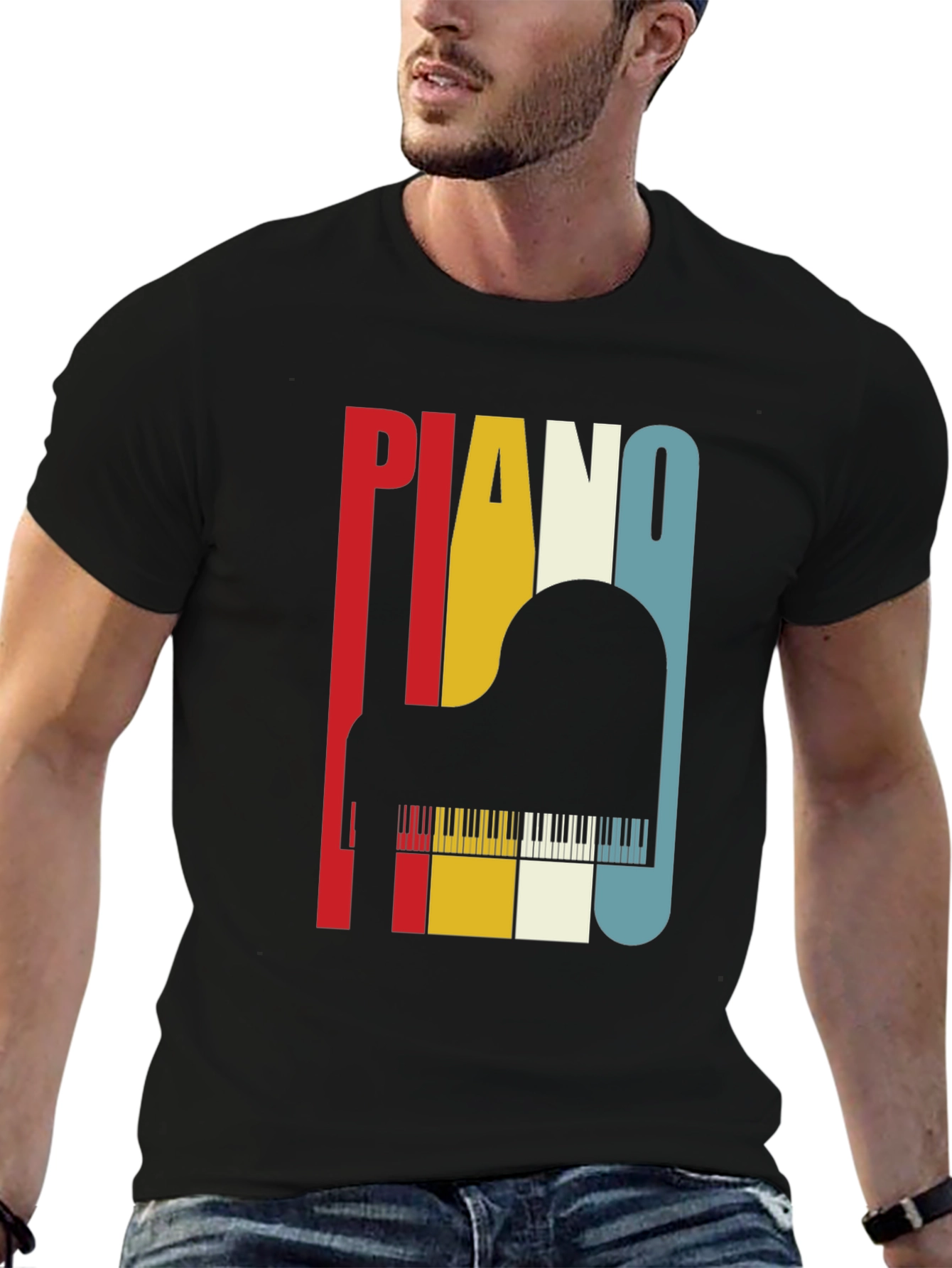 Retro Piano T-Shirt - Musical Instrument Tee