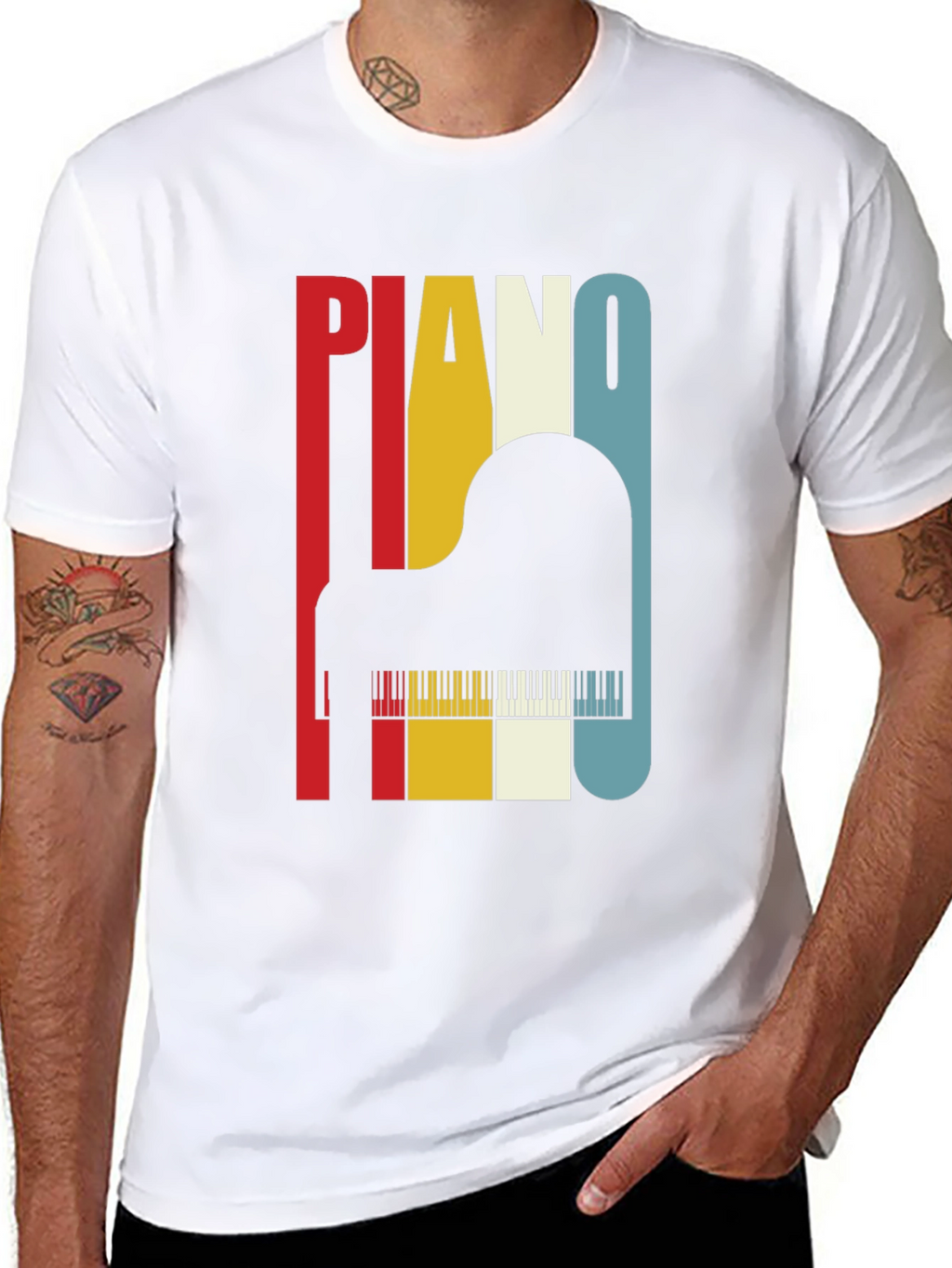 Retro Piano T-Shirt - Musical Instrument Tee