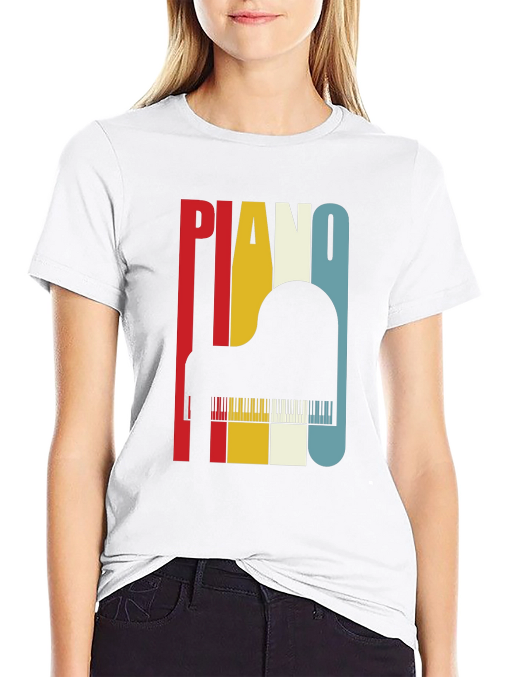 Retro Piano T-Shirt - Musical Instrument Tee