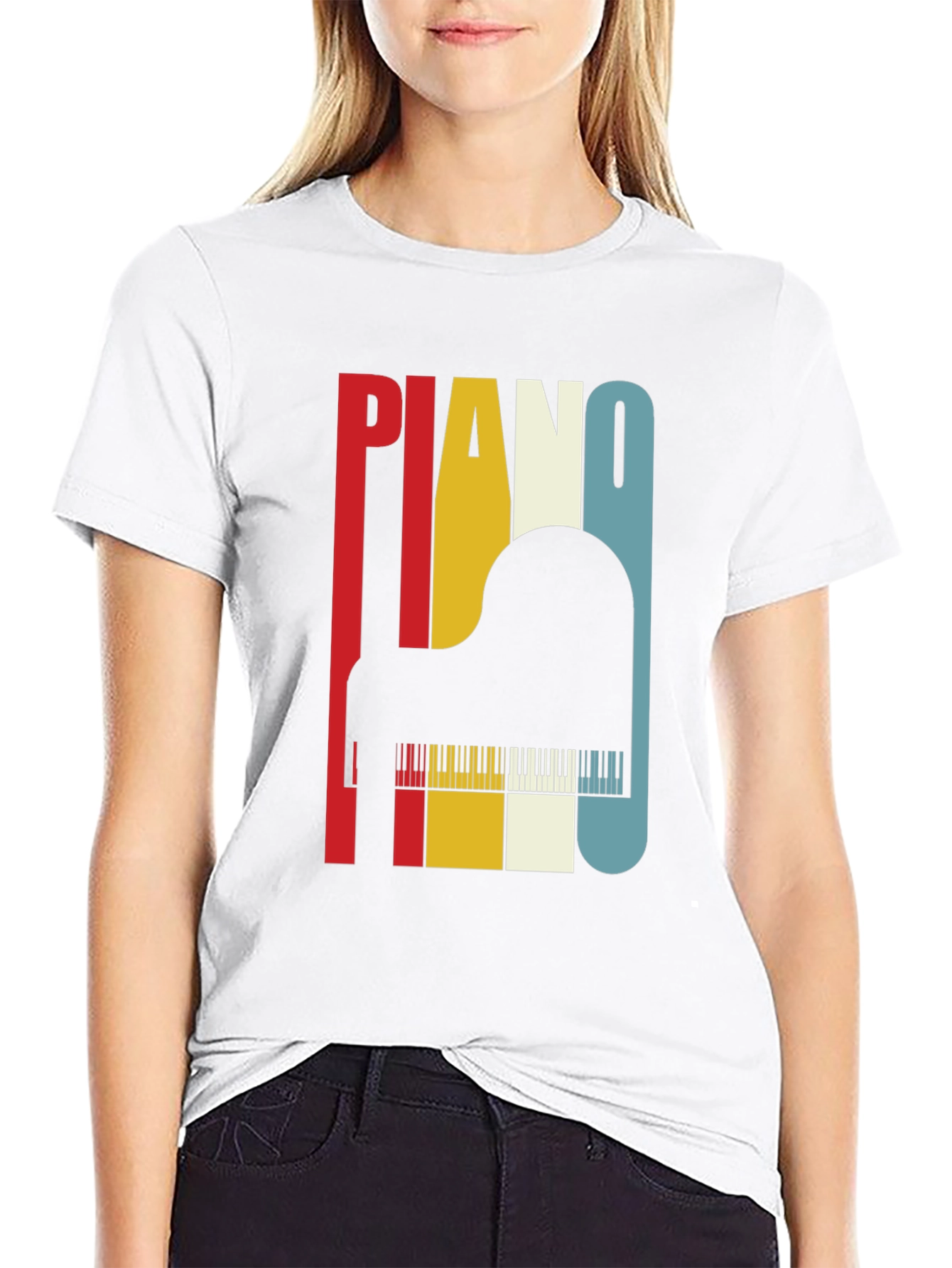 Retro Piano T-Shirt - Musical Instrument Tee