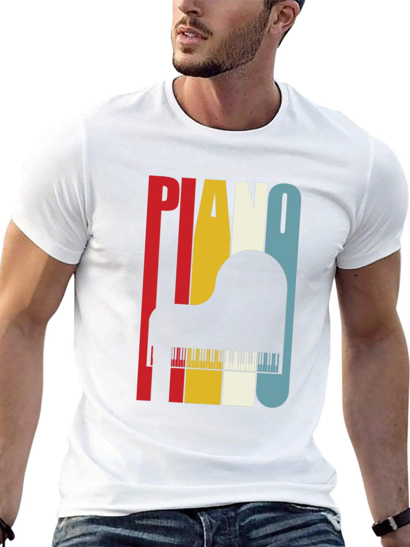 Retro Piano T-Shirt - Musical Instrument Tee