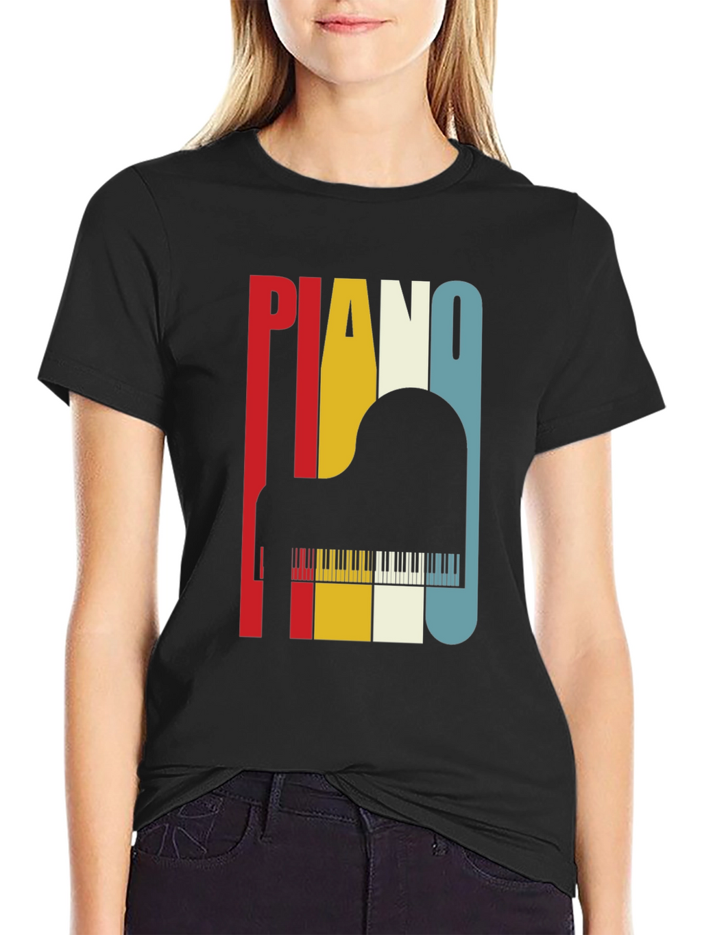 Retro Piano T-Shirt - Musical Instrument Tee