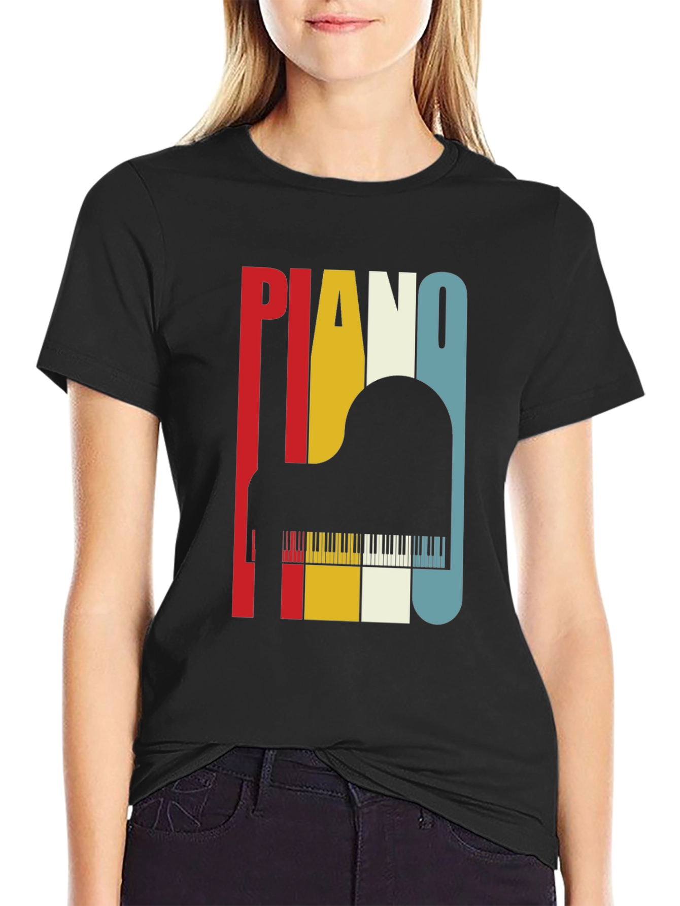 Retro Piano T-Shirt - Musical Instrument Tee