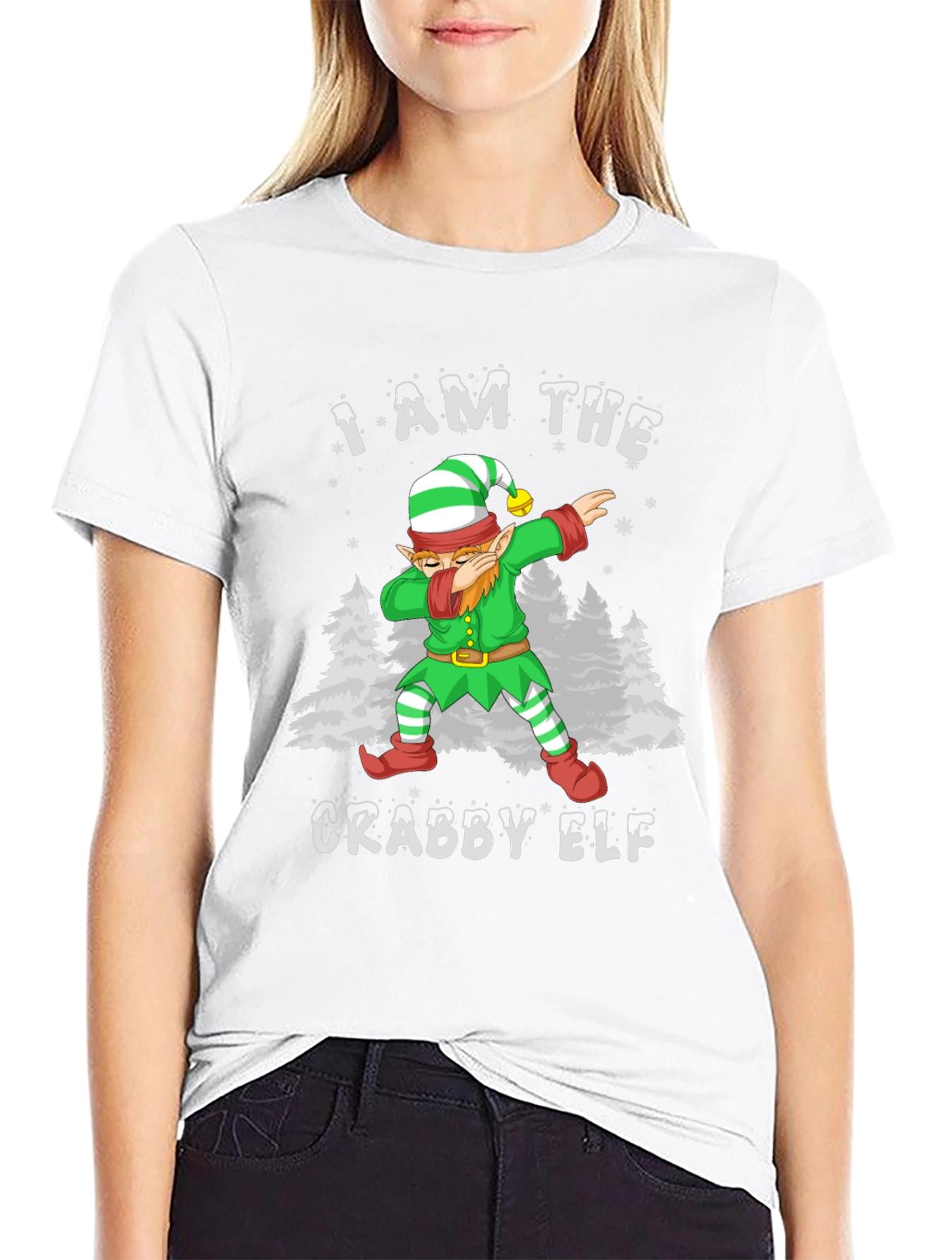Crabby Elf Dabbing Graphic Tee