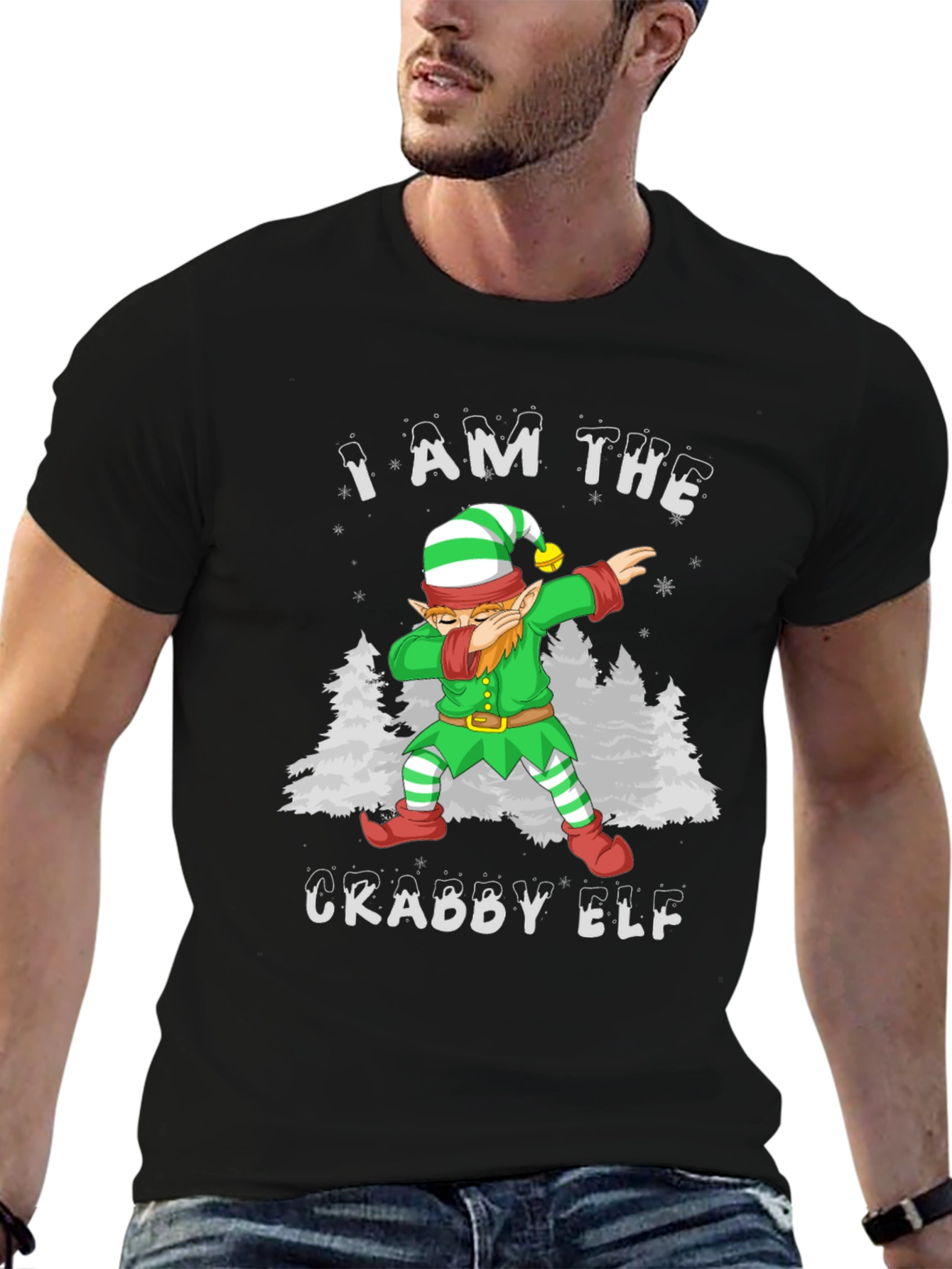 Crabby Elf Dabbing Graphic Tee