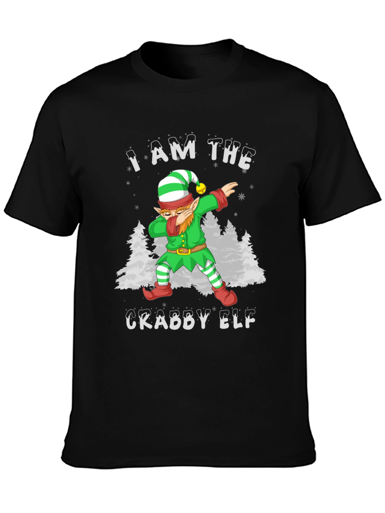 Crabby Elf Dabbing Graphic Tee
