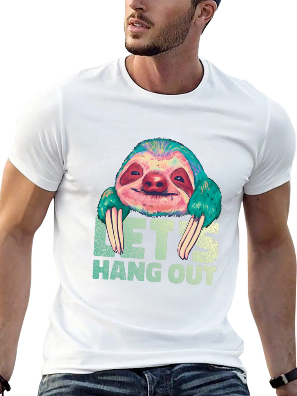 Sloth Hang Out Graphic Tee