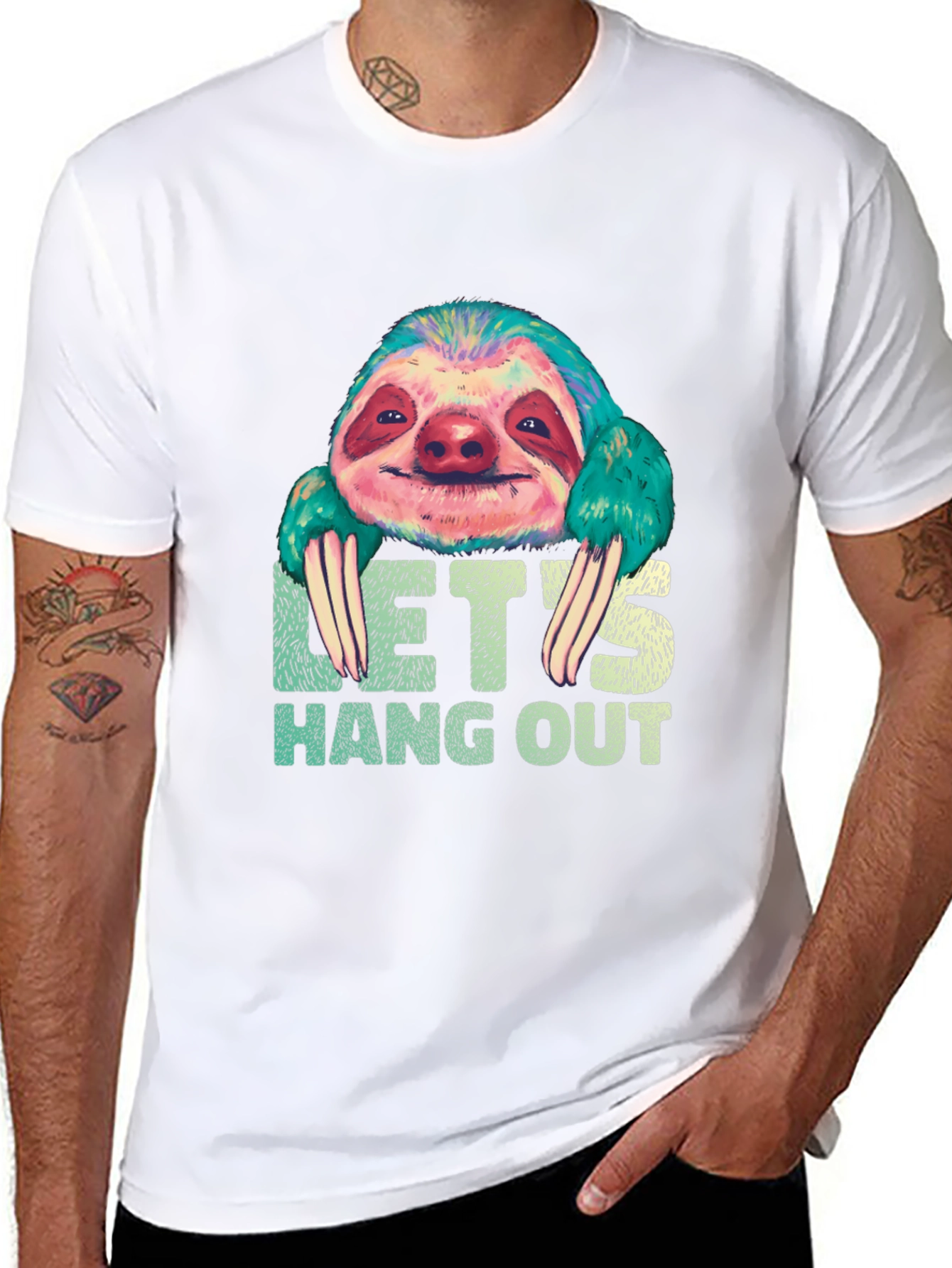 Sloth Hang Out Graphic Tee
