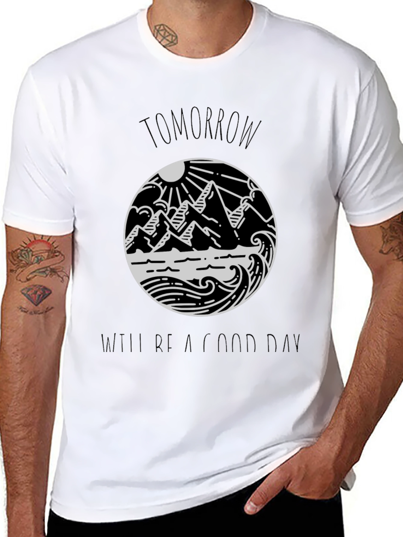 Tomorrow Will Be A Good Day Black Tee
