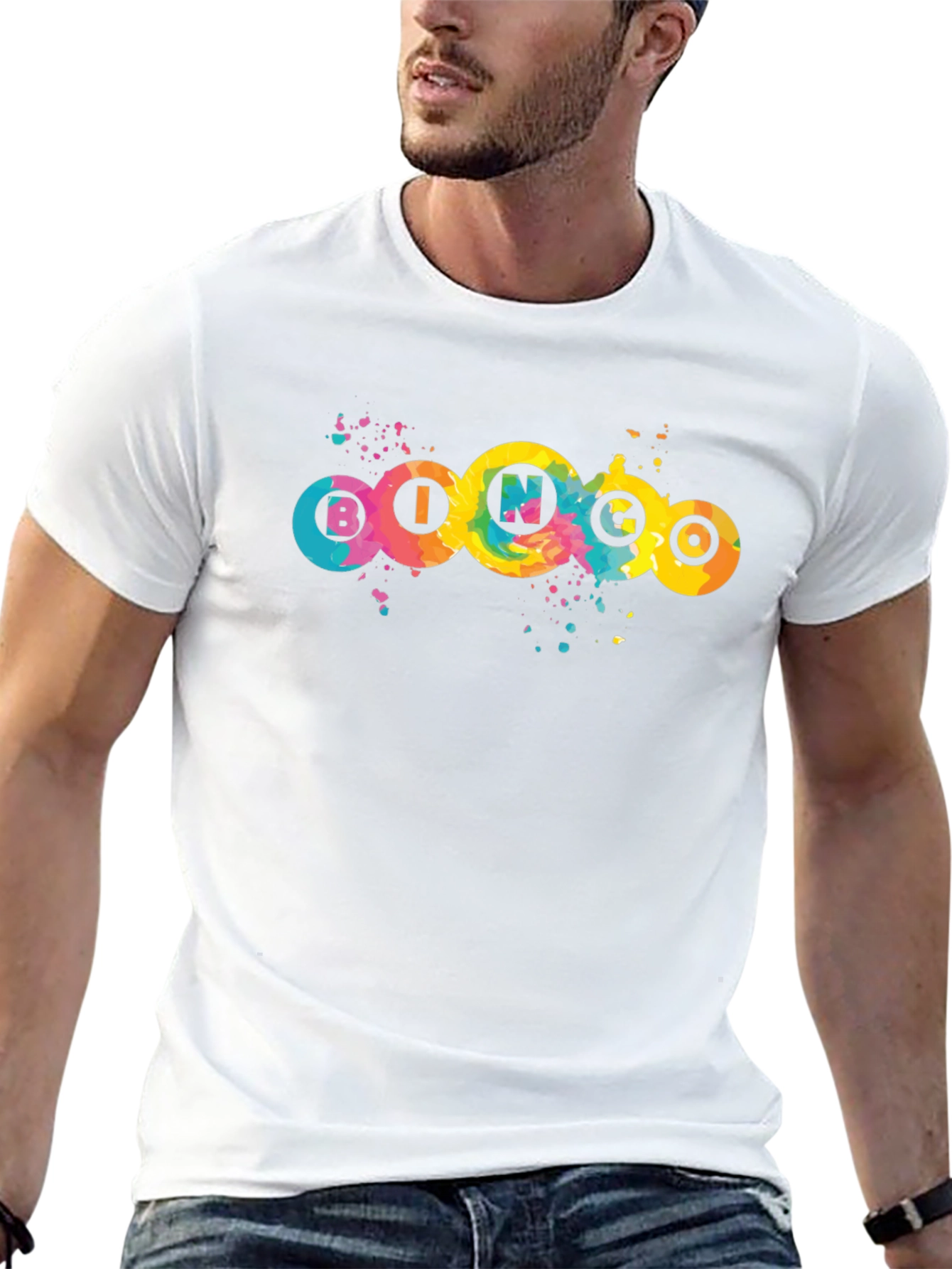 Colorful Bingo Graphic T-Shirt