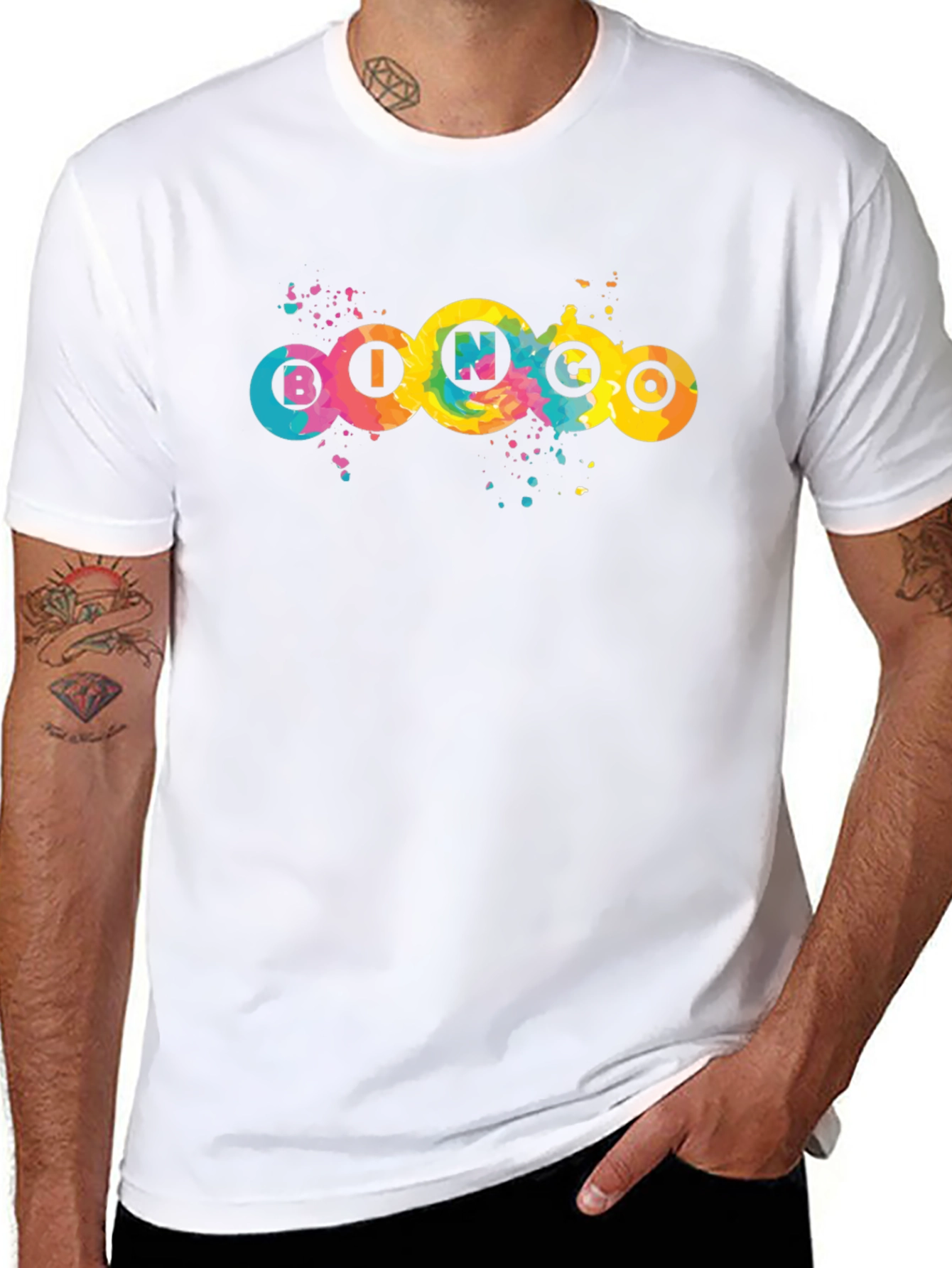 Colorful Bingo Graphic T-Shirt