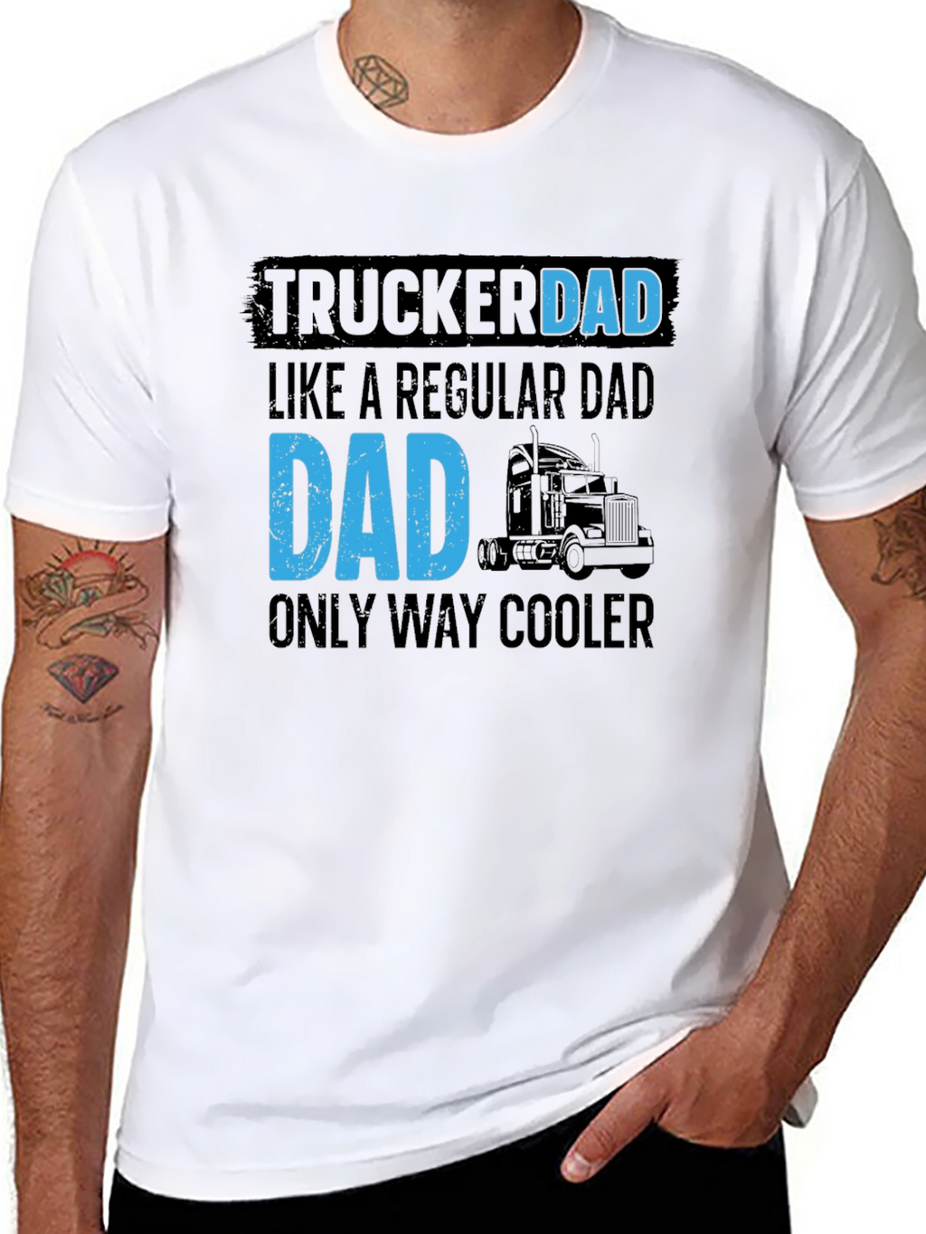 Trucker Dad T-Shirt - Cool Dad Gift