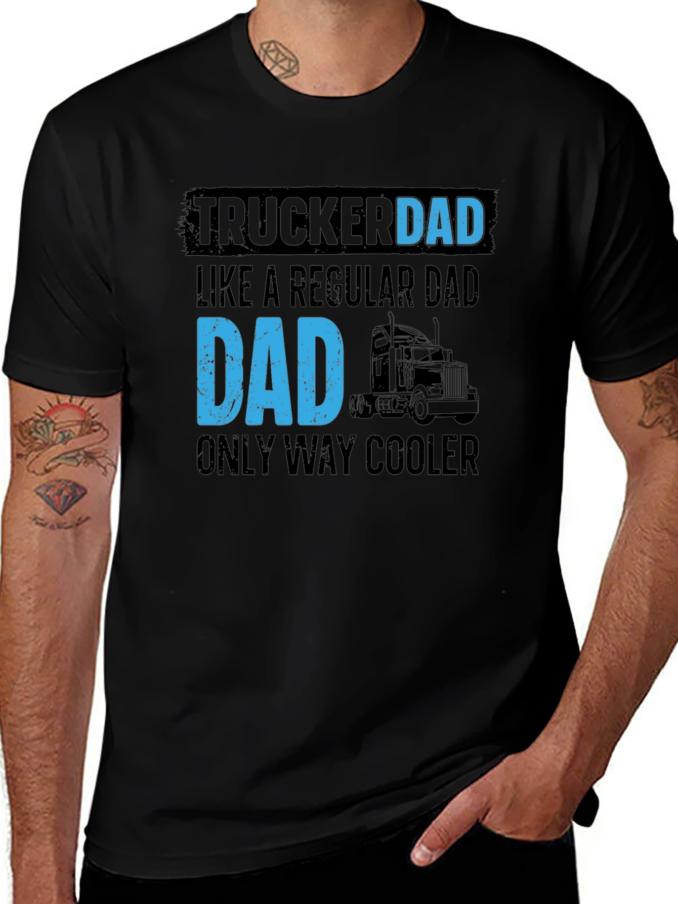 Trucker Dad T-Shirt - Cool Dad Gift