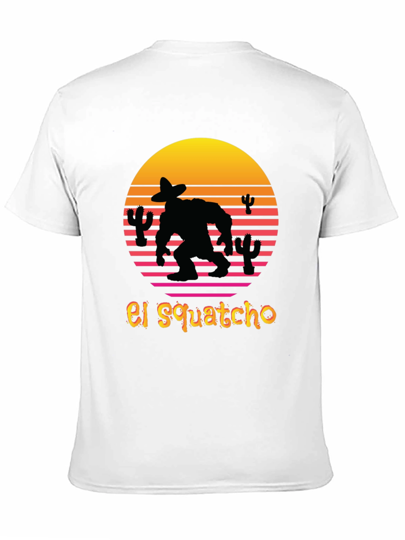El Squatcho T-Shirt - Retro Sunset Sasquatch Tee