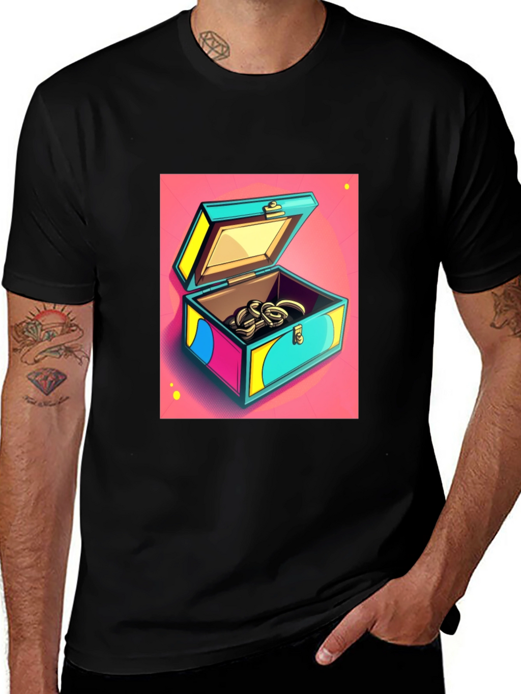 Pop Art Treasure Chest Graphic Tee