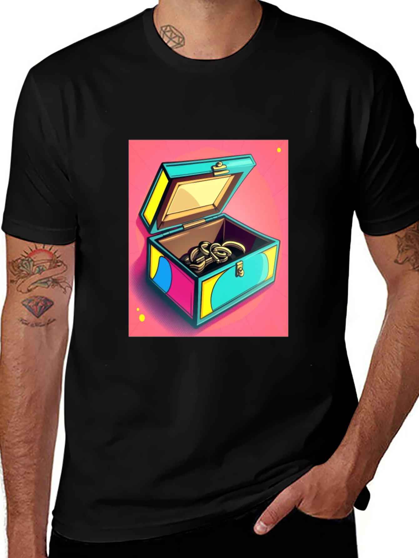 Pop Art Treasure Chest Graphic Tee