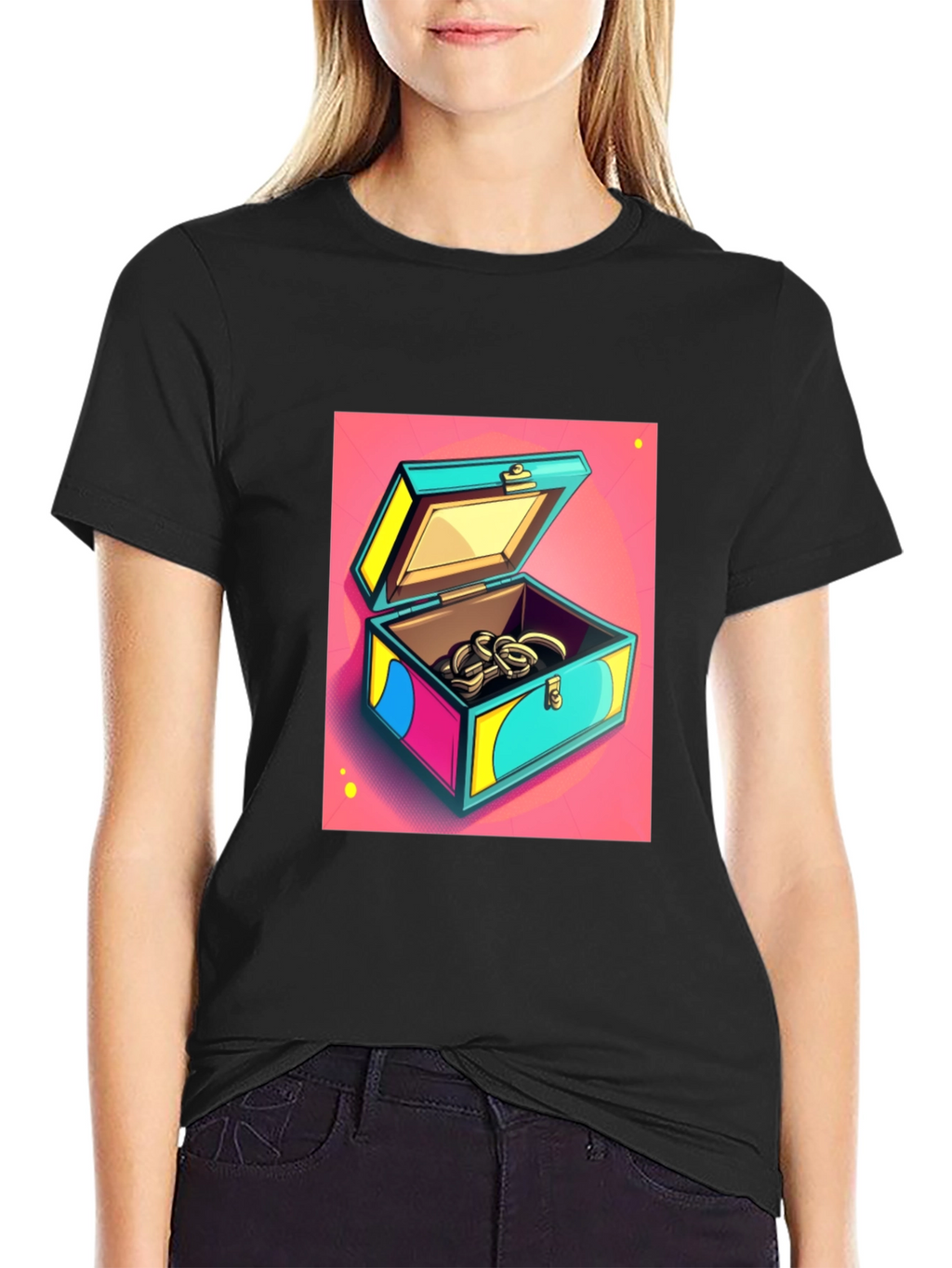 Pop Art Treasure Chest Graphic Tee