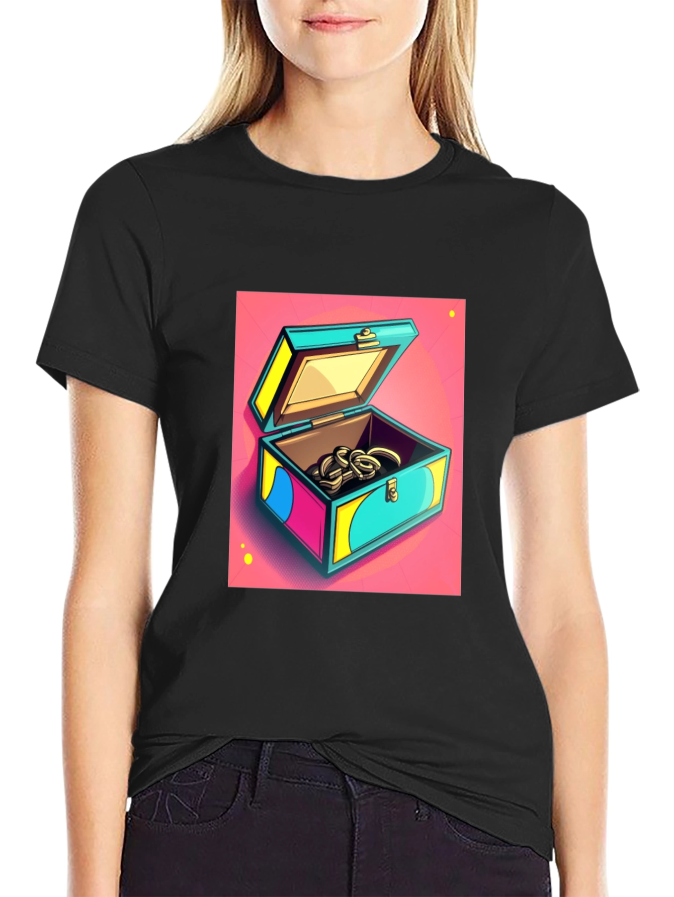 Pop Art Treasure Chest Graphic Tee
