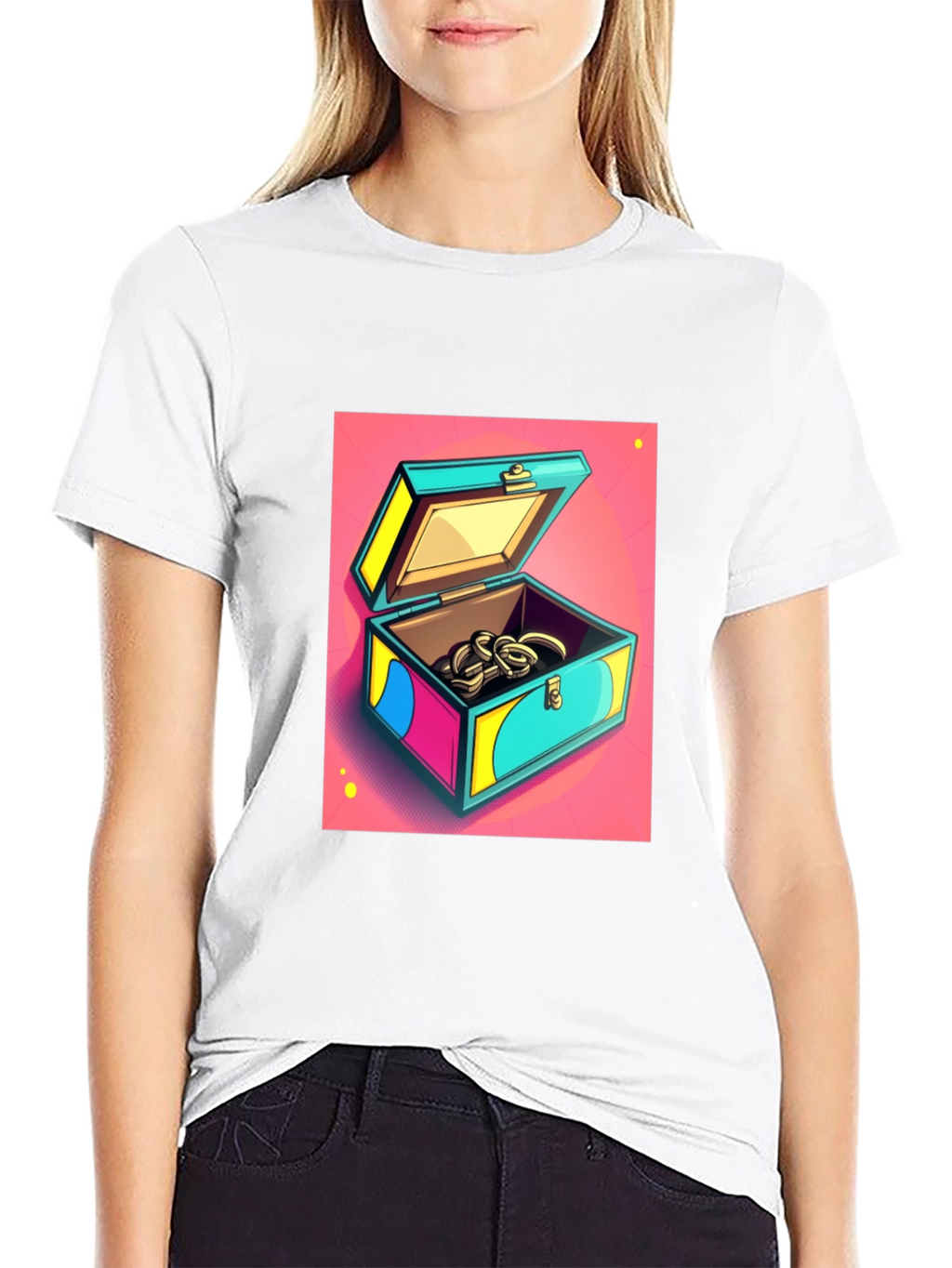 Pop Art Treasure Chest Graphic Tee
