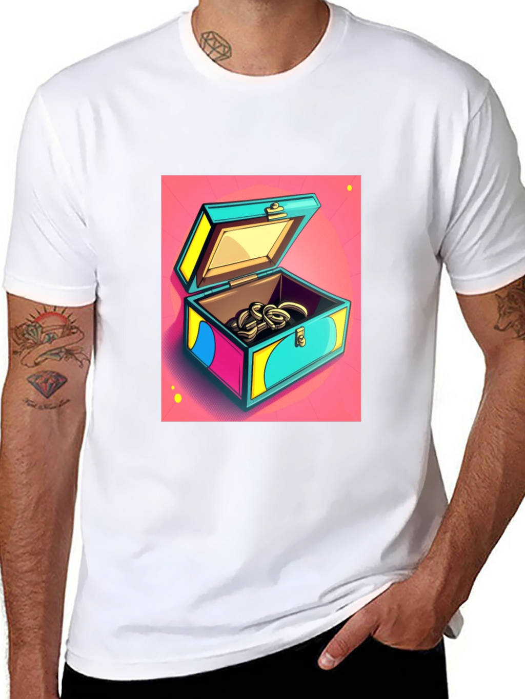 Pop Art Treasure Chest Graphic Tee