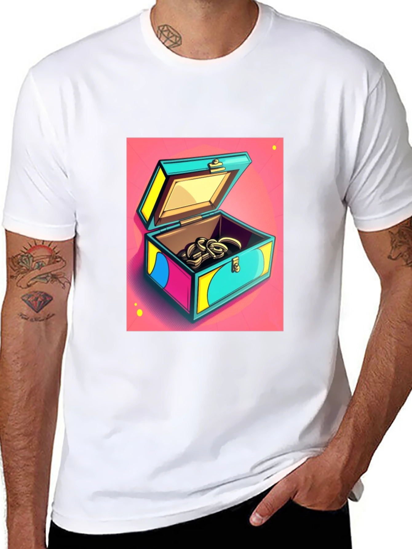 Pop Art Treasure Chest Graphic Tee