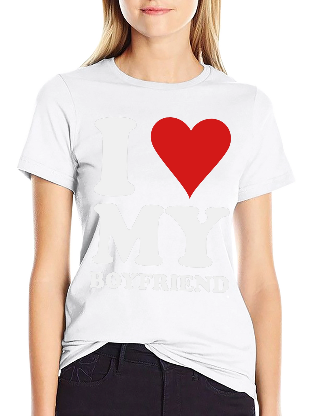 I Love My Boyfriend Black T-Shirt