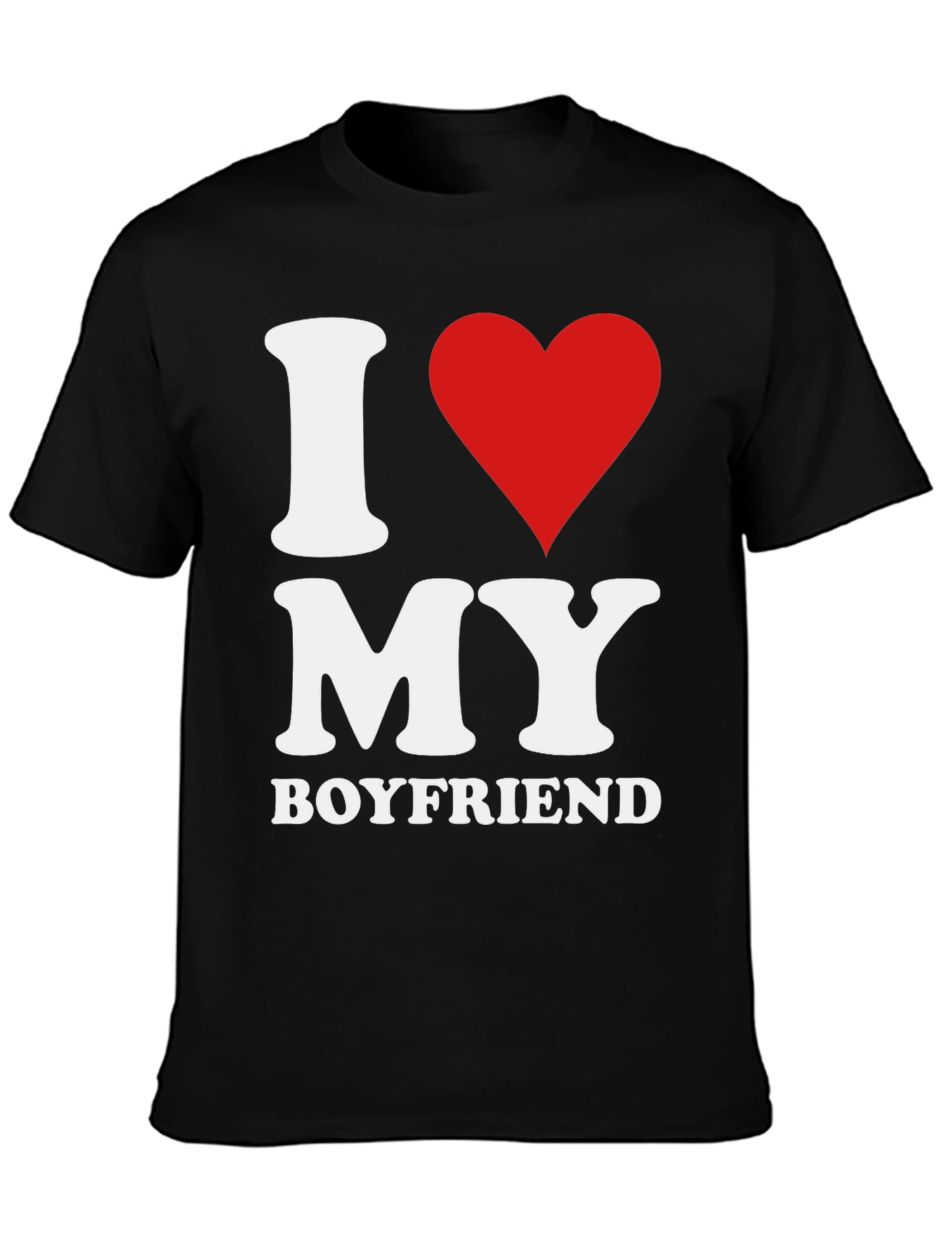 I Love My Boyfriend Black T-Shirt