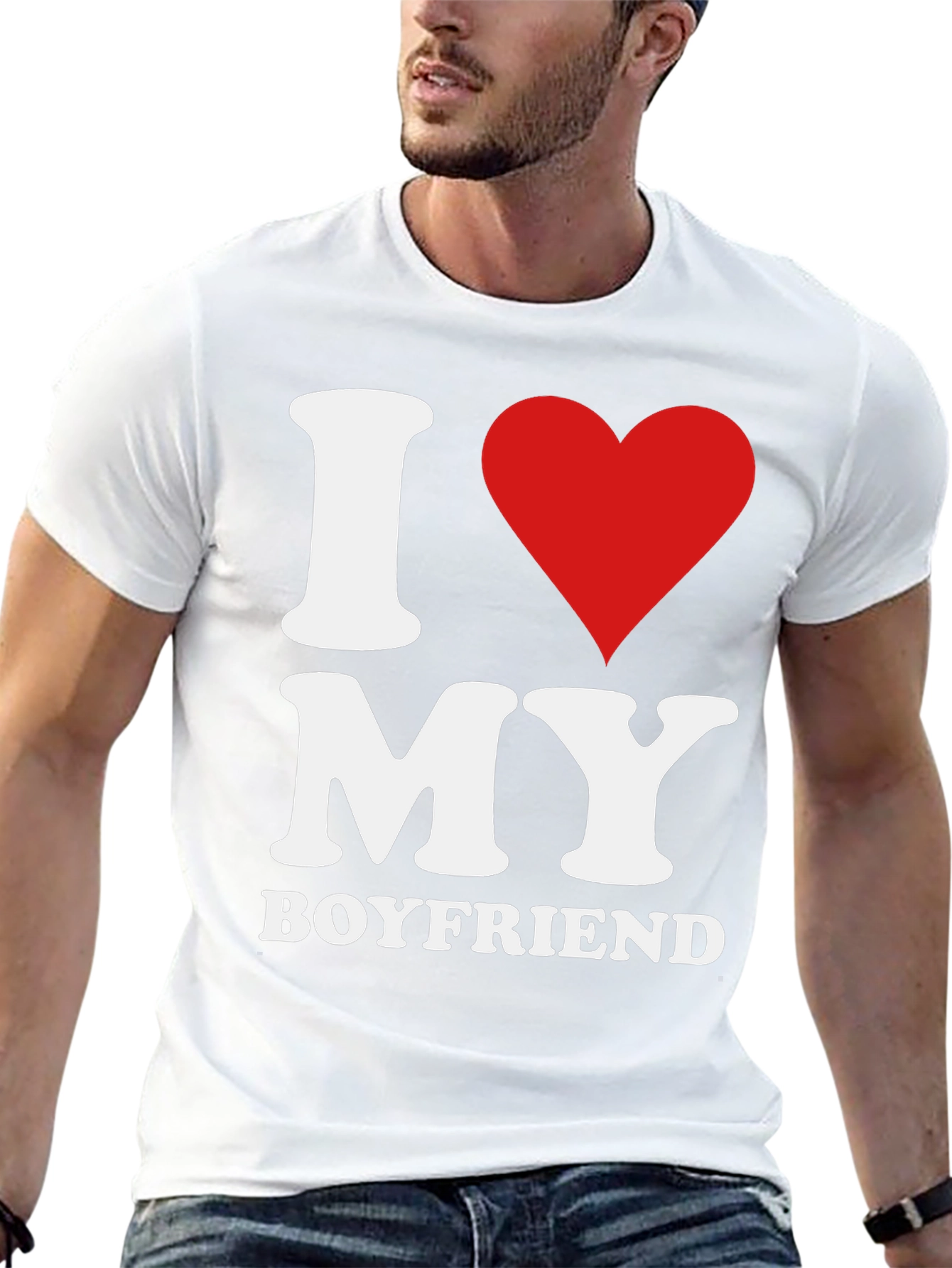 I Love My Boyfriend Black T-Shirt