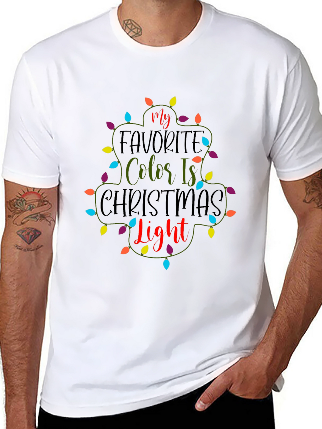 Christmas Light T-Shirt Festive Holiday Tee