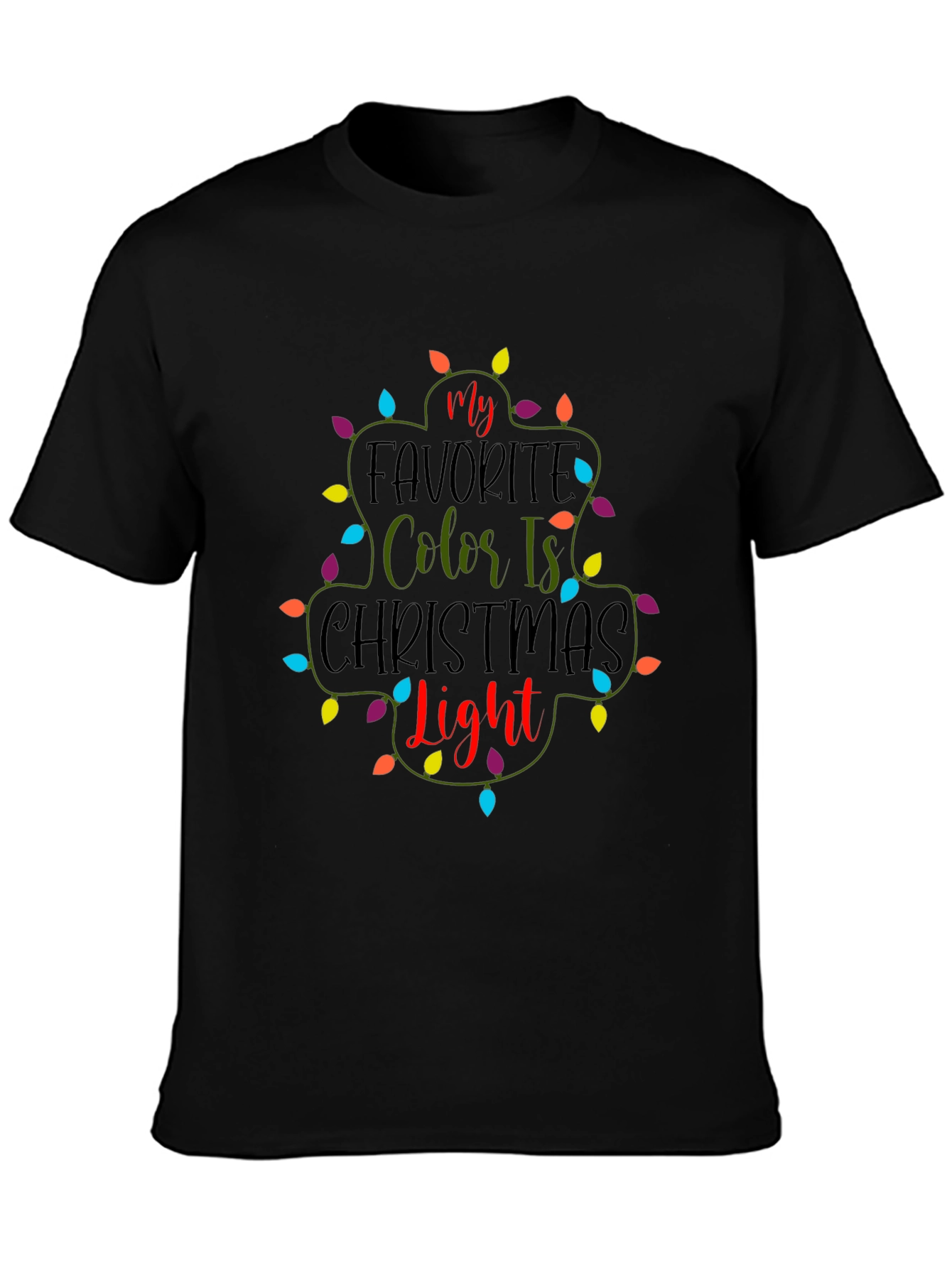 Christmas Light T-Shirt Festive Holiday Tee