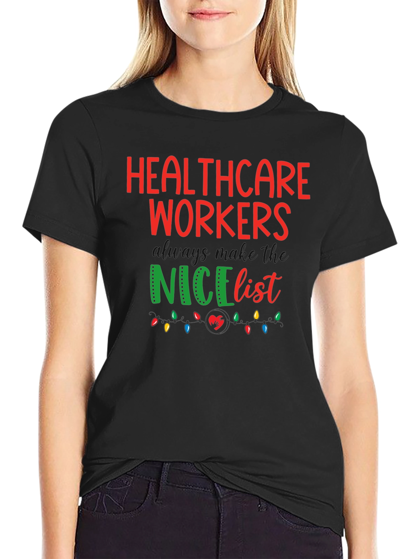 Healthcare Workers Nice List Graphic Tee