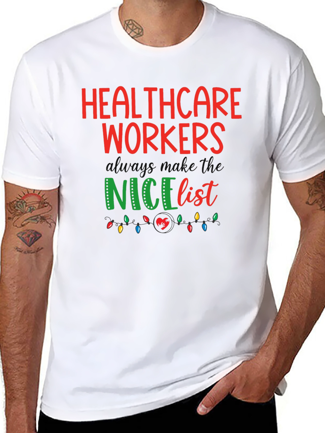 Healthcare Workers Nice List Graphic Tee