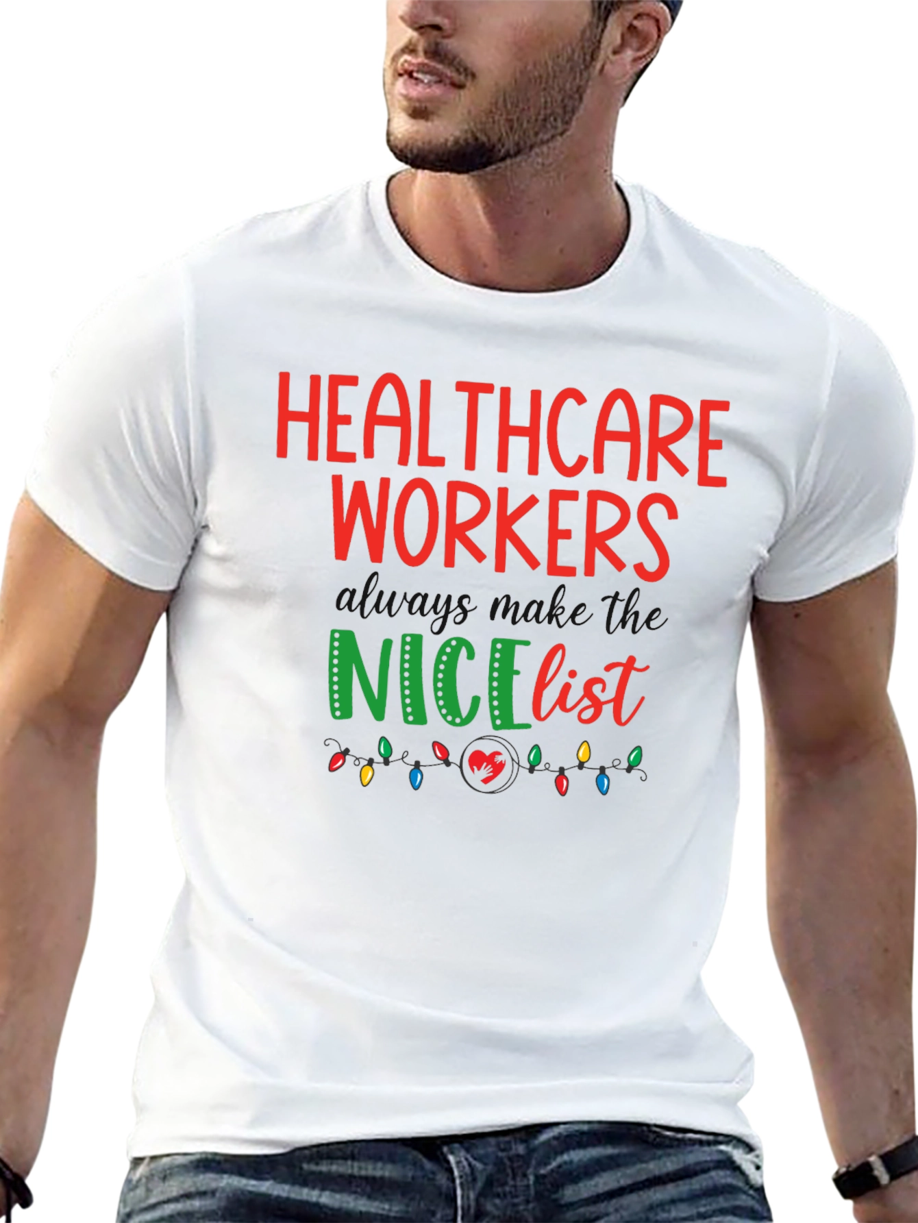 Healthcare Workers Nice List Graphic Tee