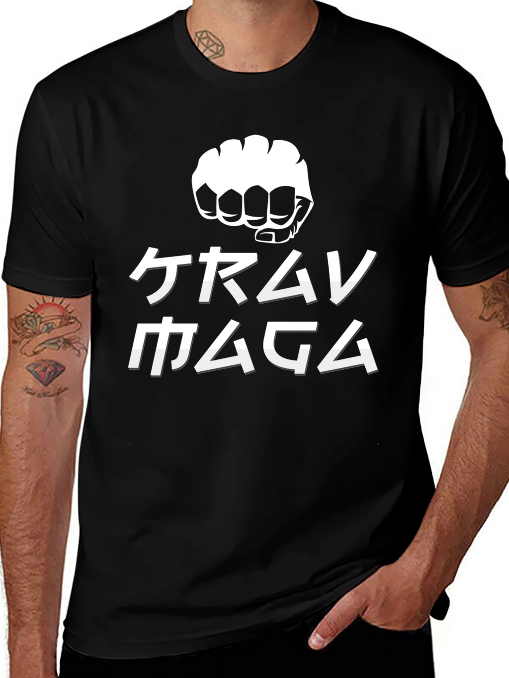 Krav Maga Fist Graphic Black T-Shirt