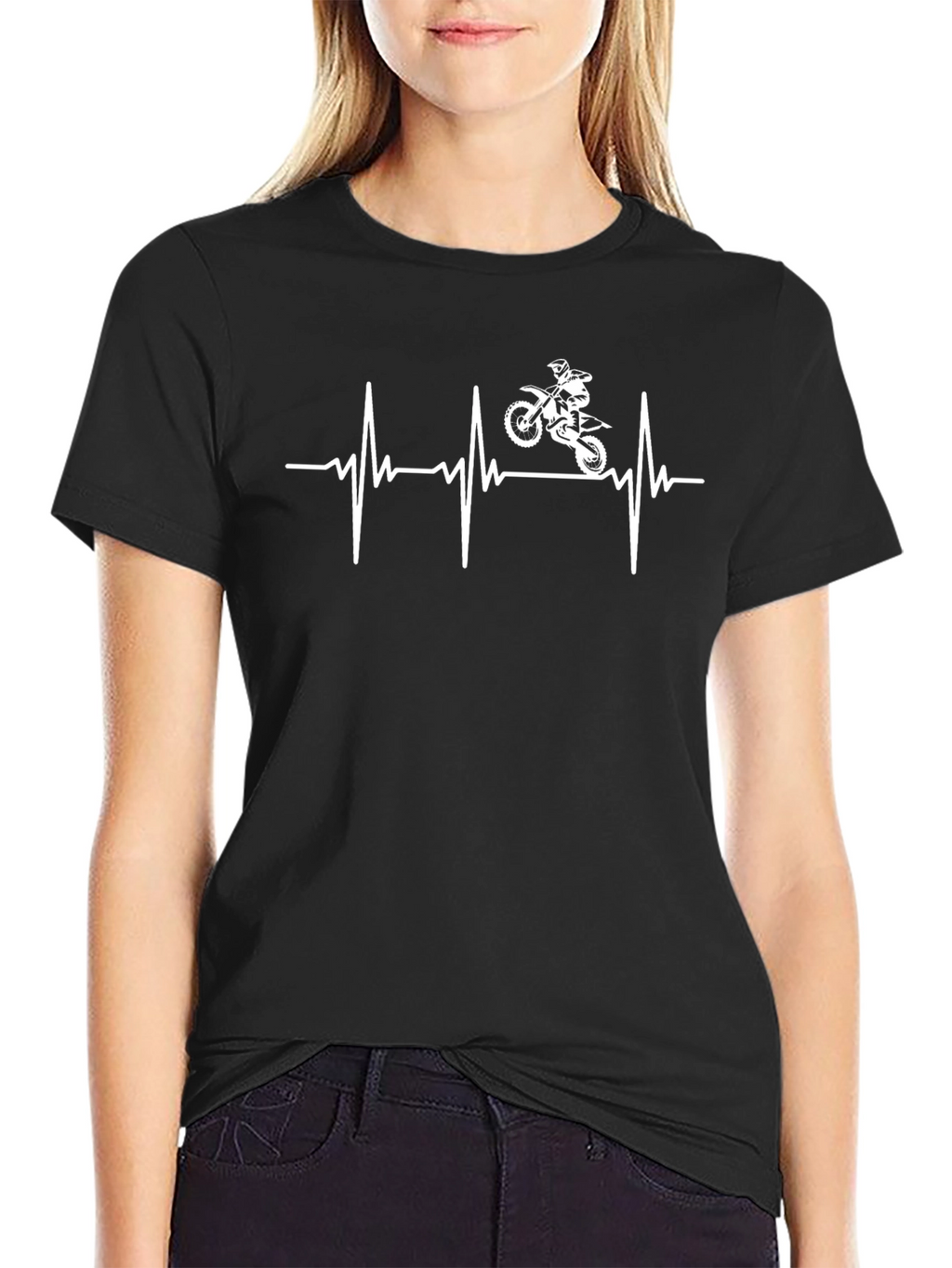 Motorcycle Heartbeat Graphic Tee