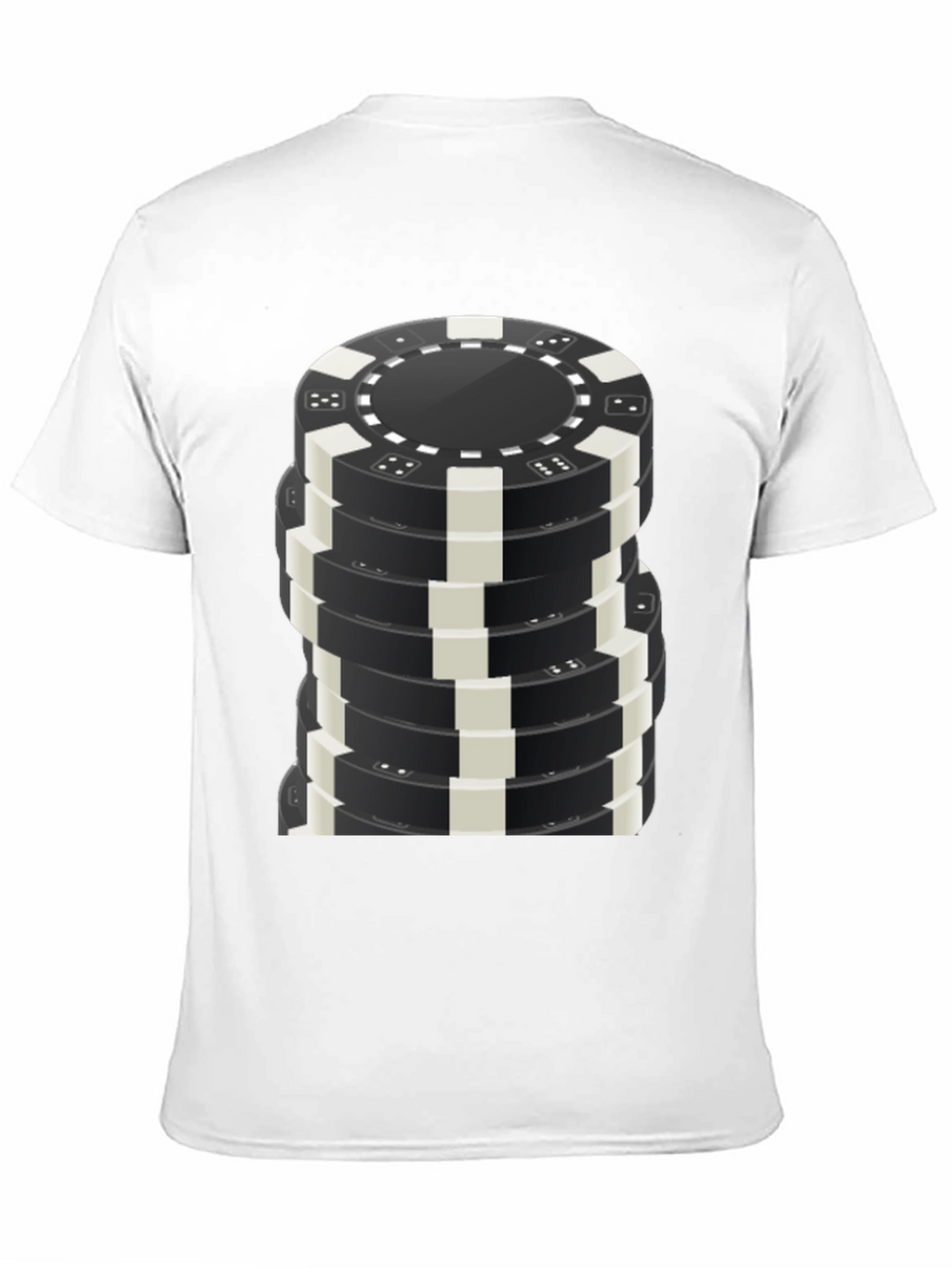 Poker Chip Stack Graphic Tee - Casino Night T-Shirt