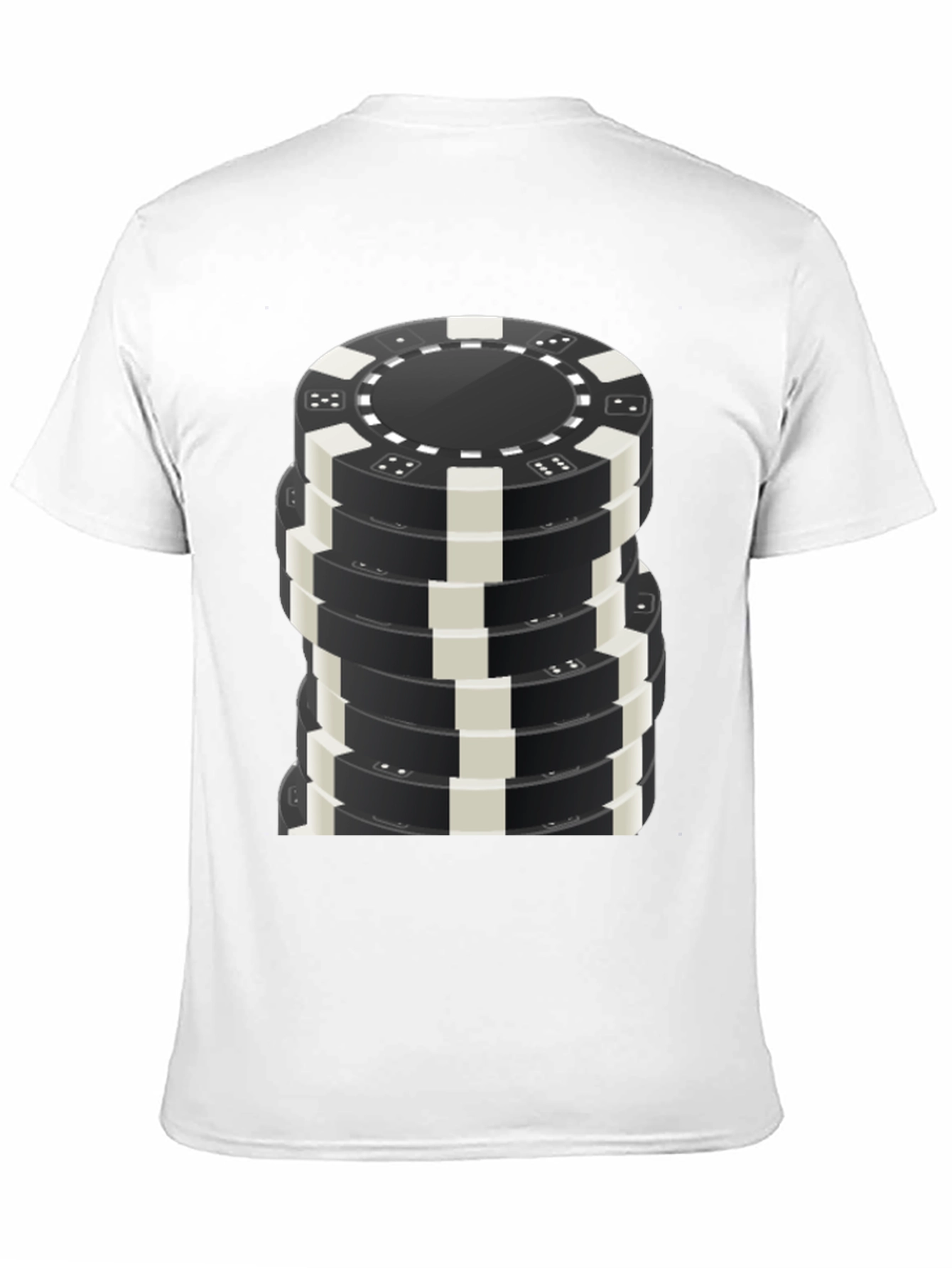 Poker Chip Stack Graphic Tee - Casino Night T-Shirt