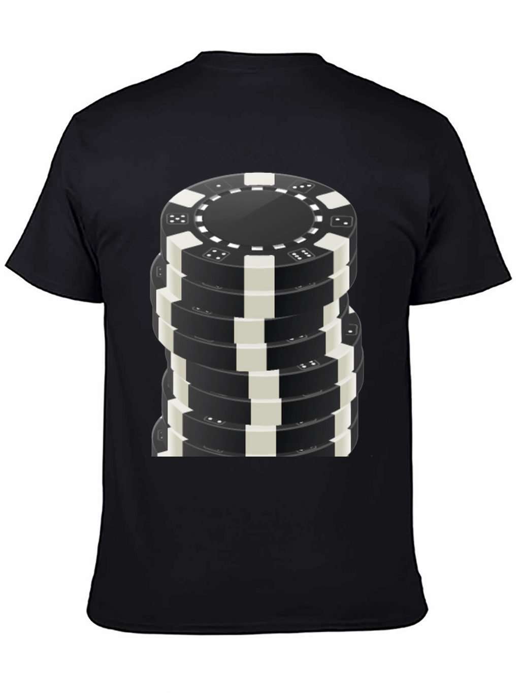 Poker Chip Stack Graphic Tee - Casino Night T-Shirt