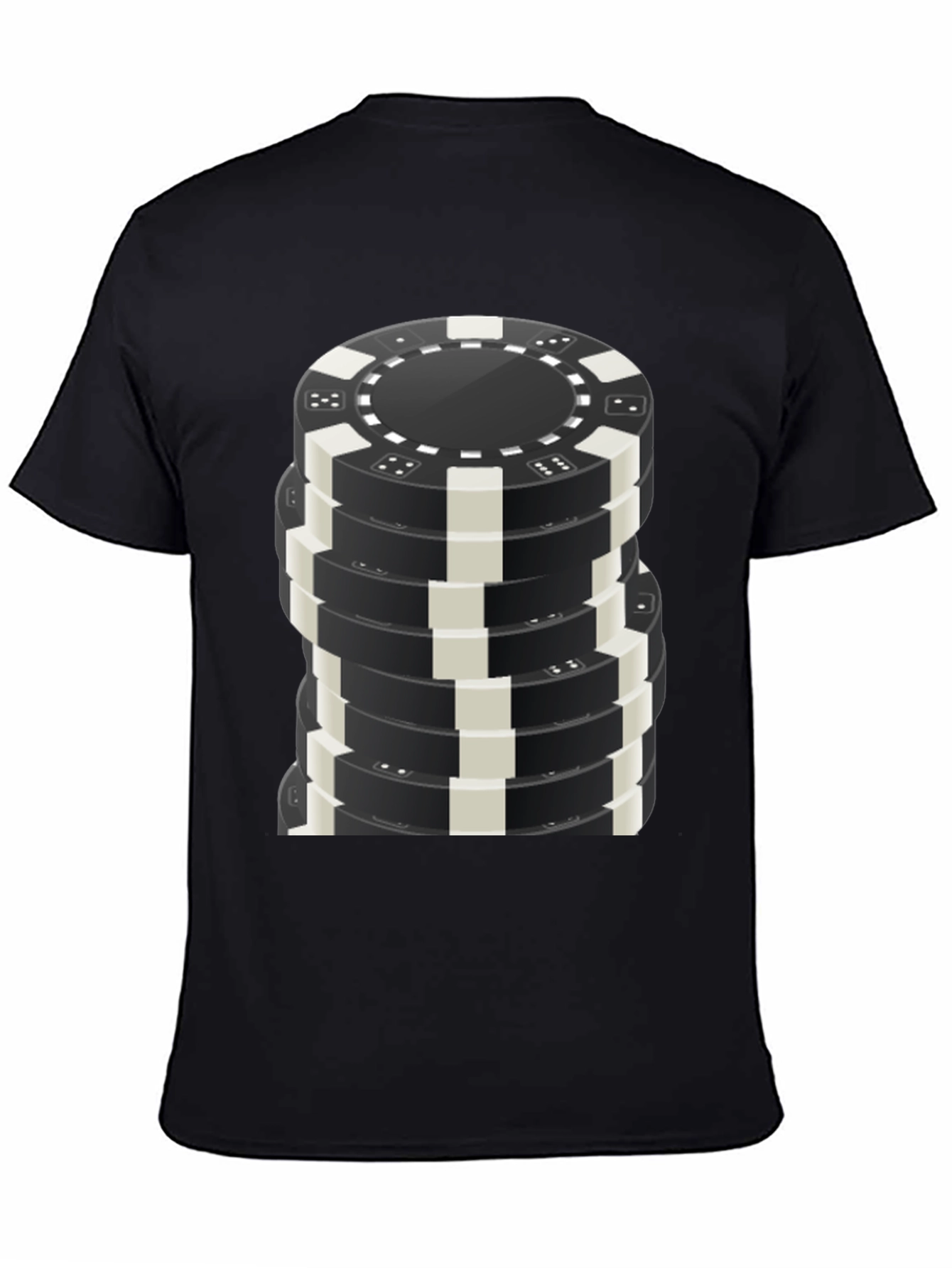 Poker Chip Stack Graphic Tee - Casino Night T-Shirt
