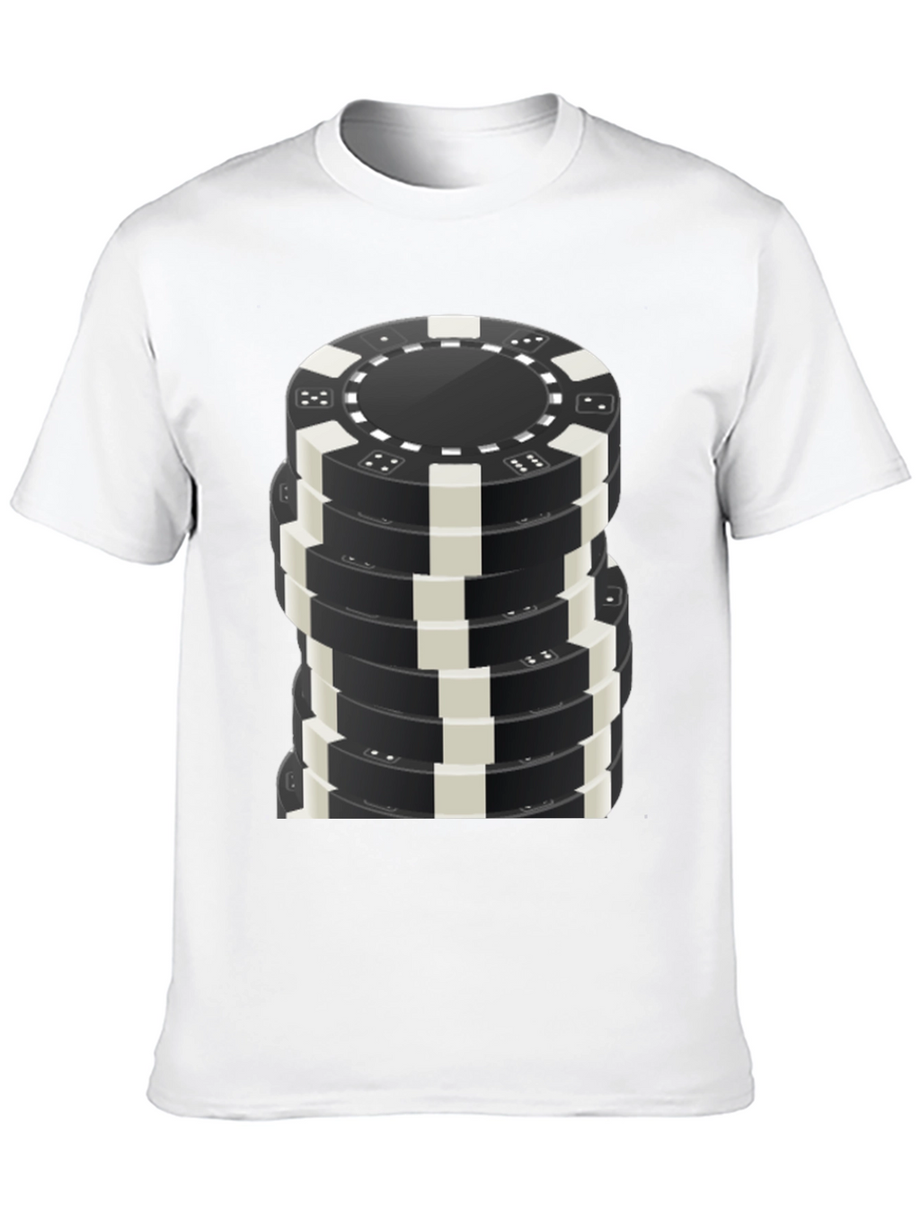 Poker Chip Stack Graphic Tee - Casino Night T-Shirt