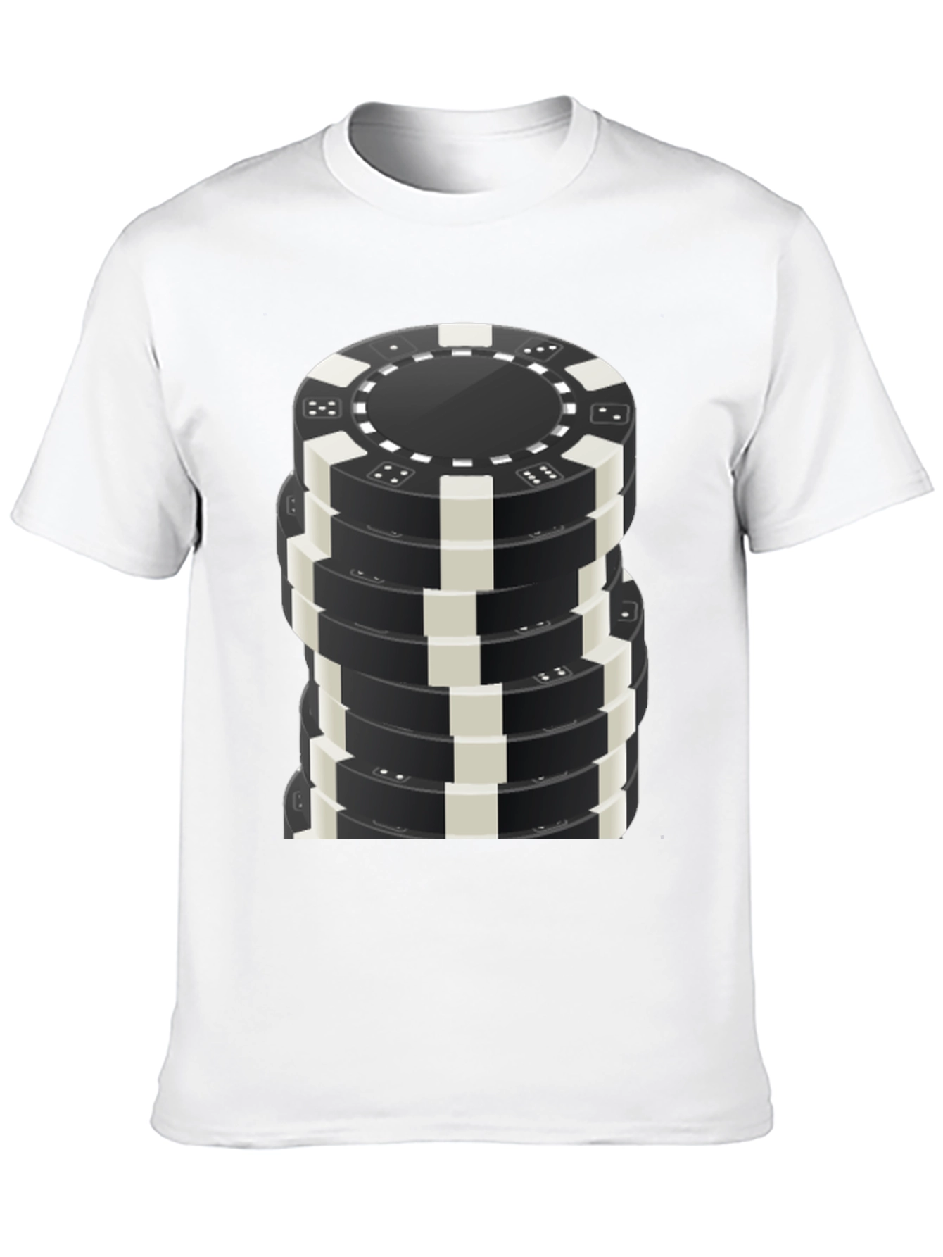 Poker Chip Stack Graphic Tee - Casino Night T-Shirt