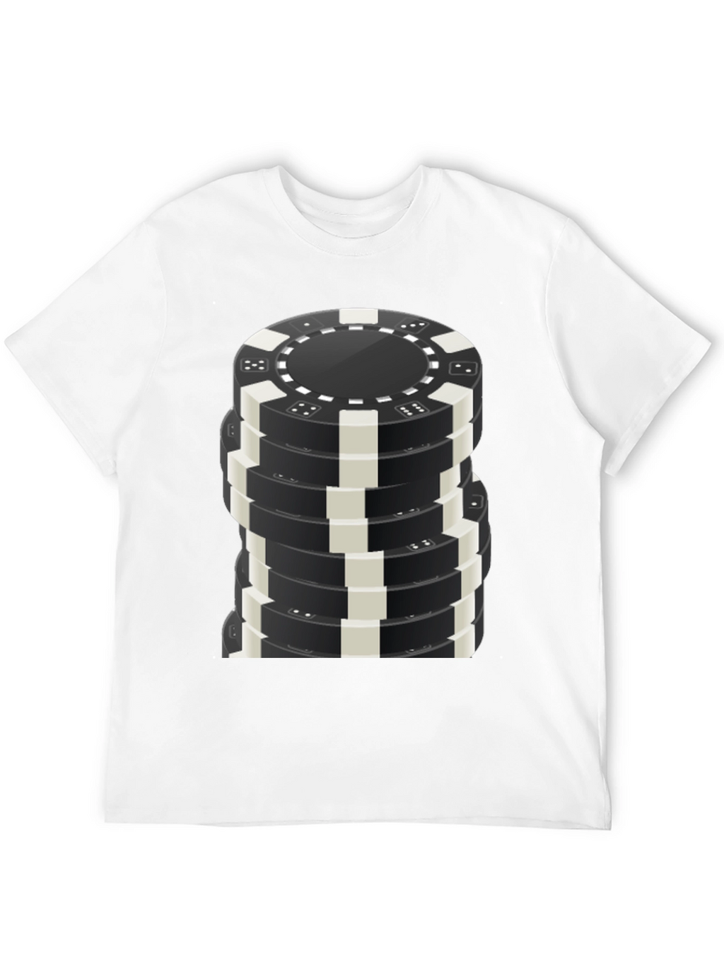 Poker Chip Stack Graphic Tee - Casino Night T-Shirt
