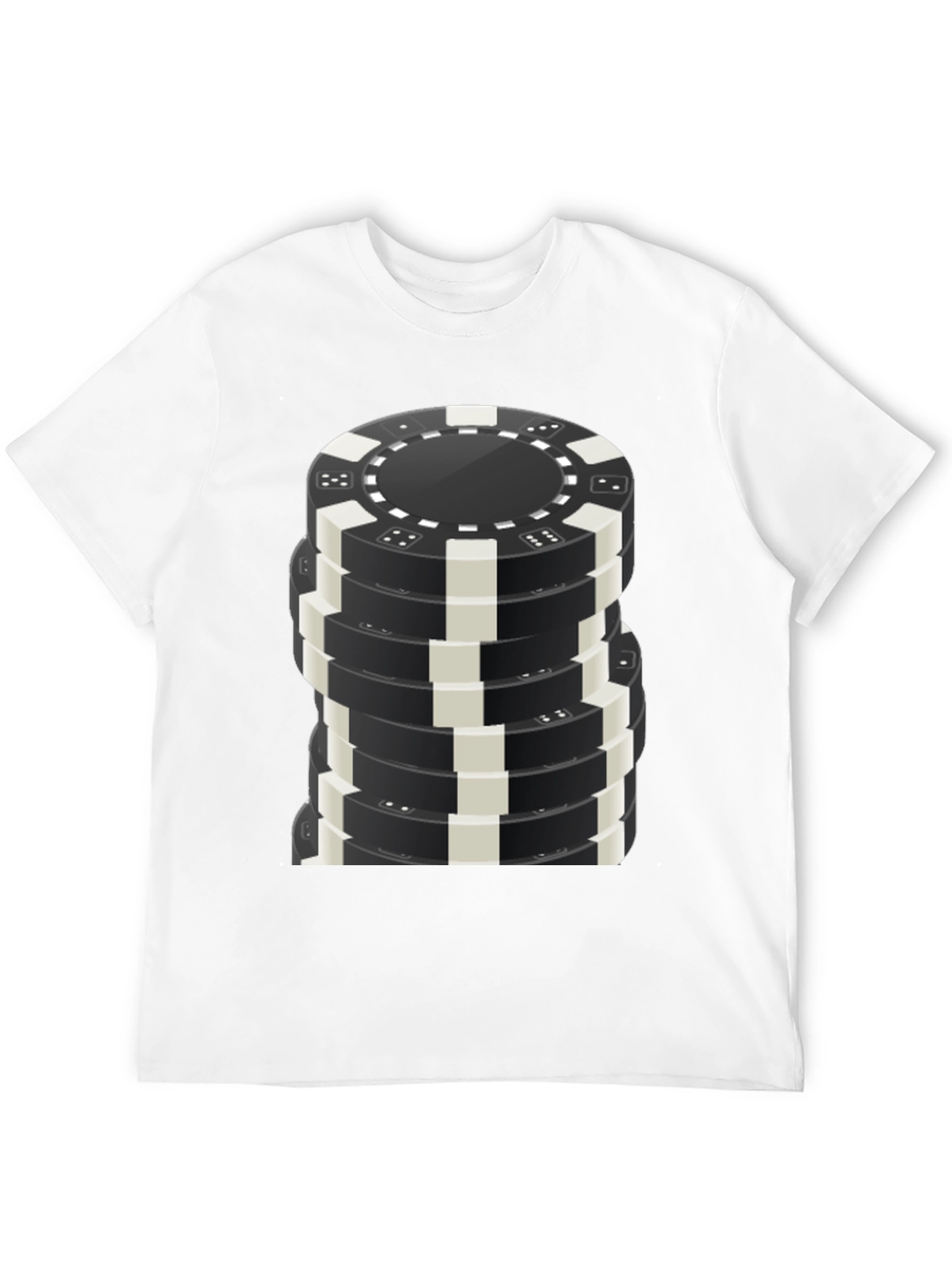 Poker Chip Stack Graphic Tee - Casino Night T-Shirt