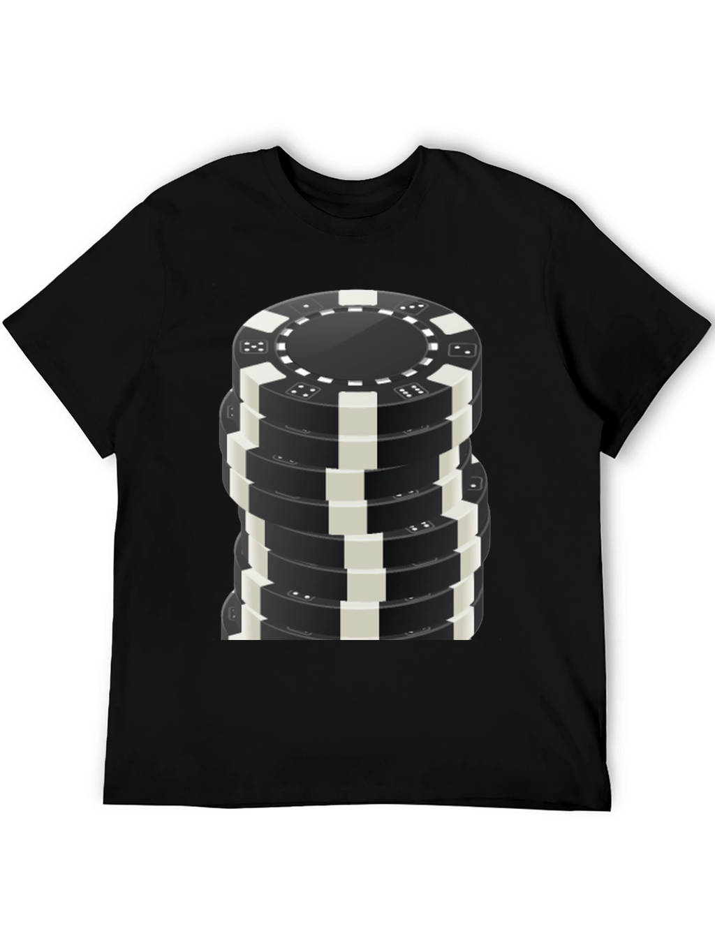 Poker Chip Stack Graphic Tee - Casino Night T-Shirt
