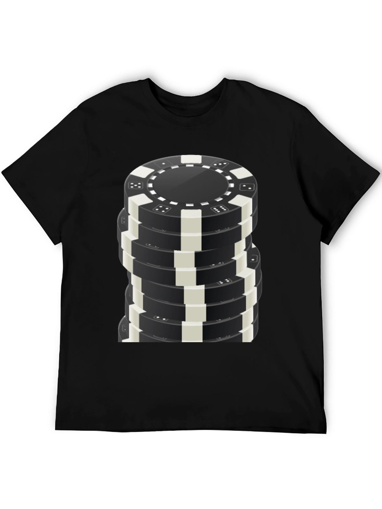 Poker Chip Stack Graphic Tee - Casino Night T-Shirt