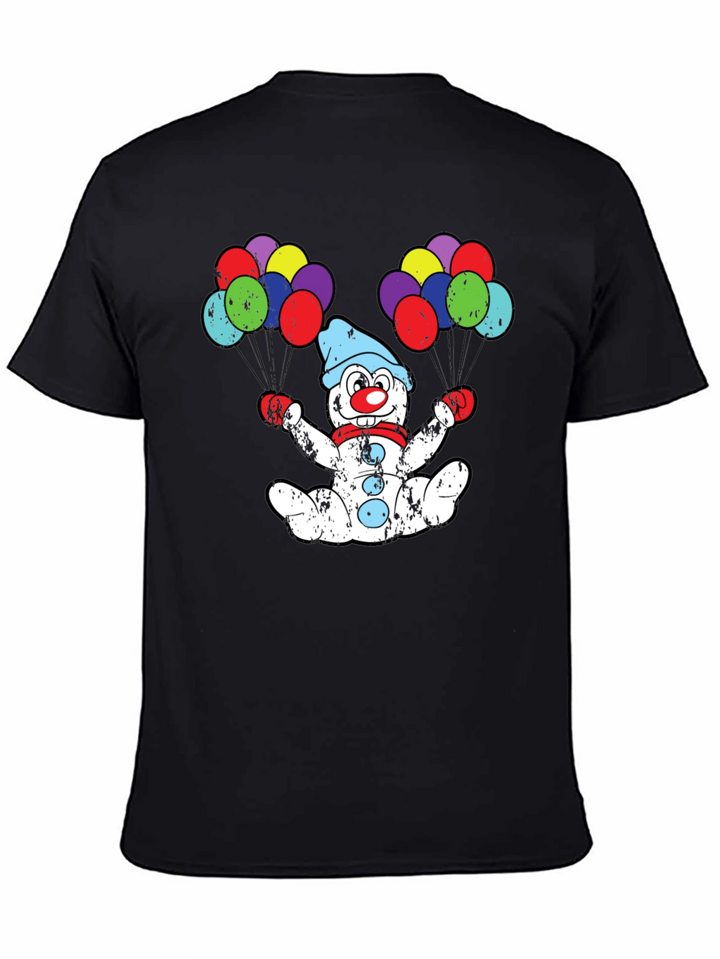 Clown Snowman T-Shirt with Balloons
