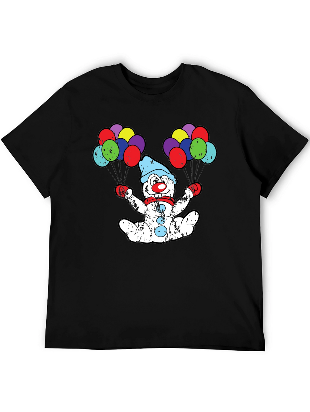 Clown Snowman T-Shirt with Balloons