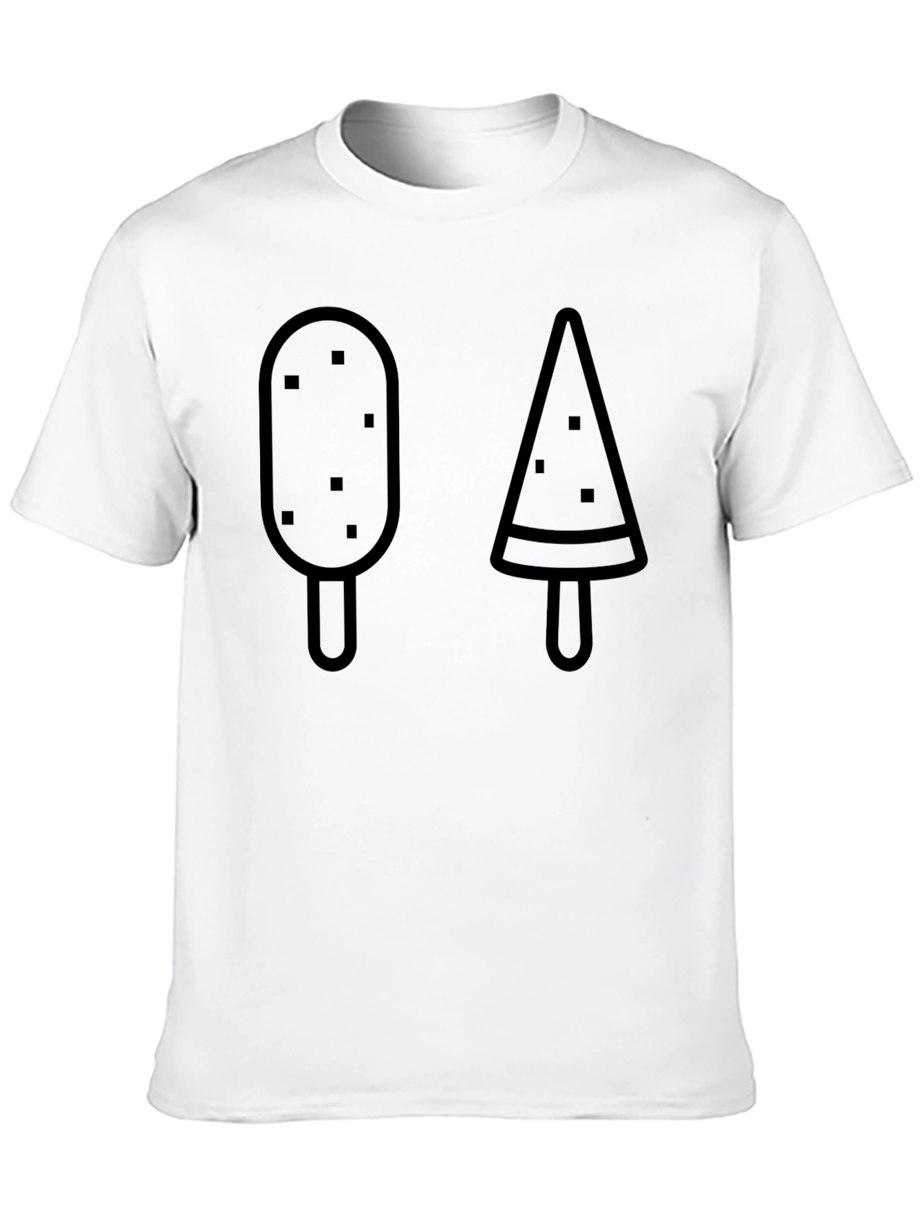 Popsicle Graphic Tee - Casual Black T-Shirt