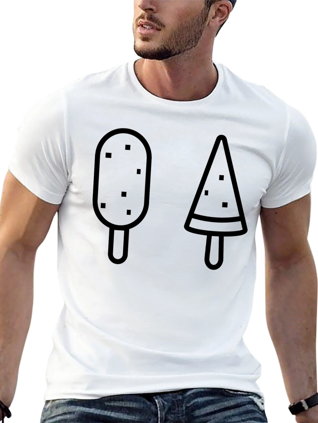 Popsicle Graphic Tee - Casual Black T-Shirt