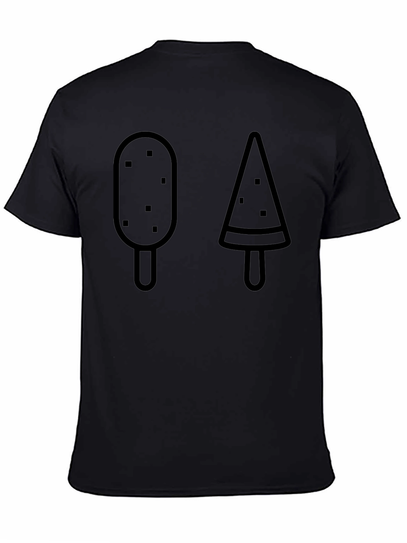 Popsicle Graphic Tee - Casual Black T-Shirt